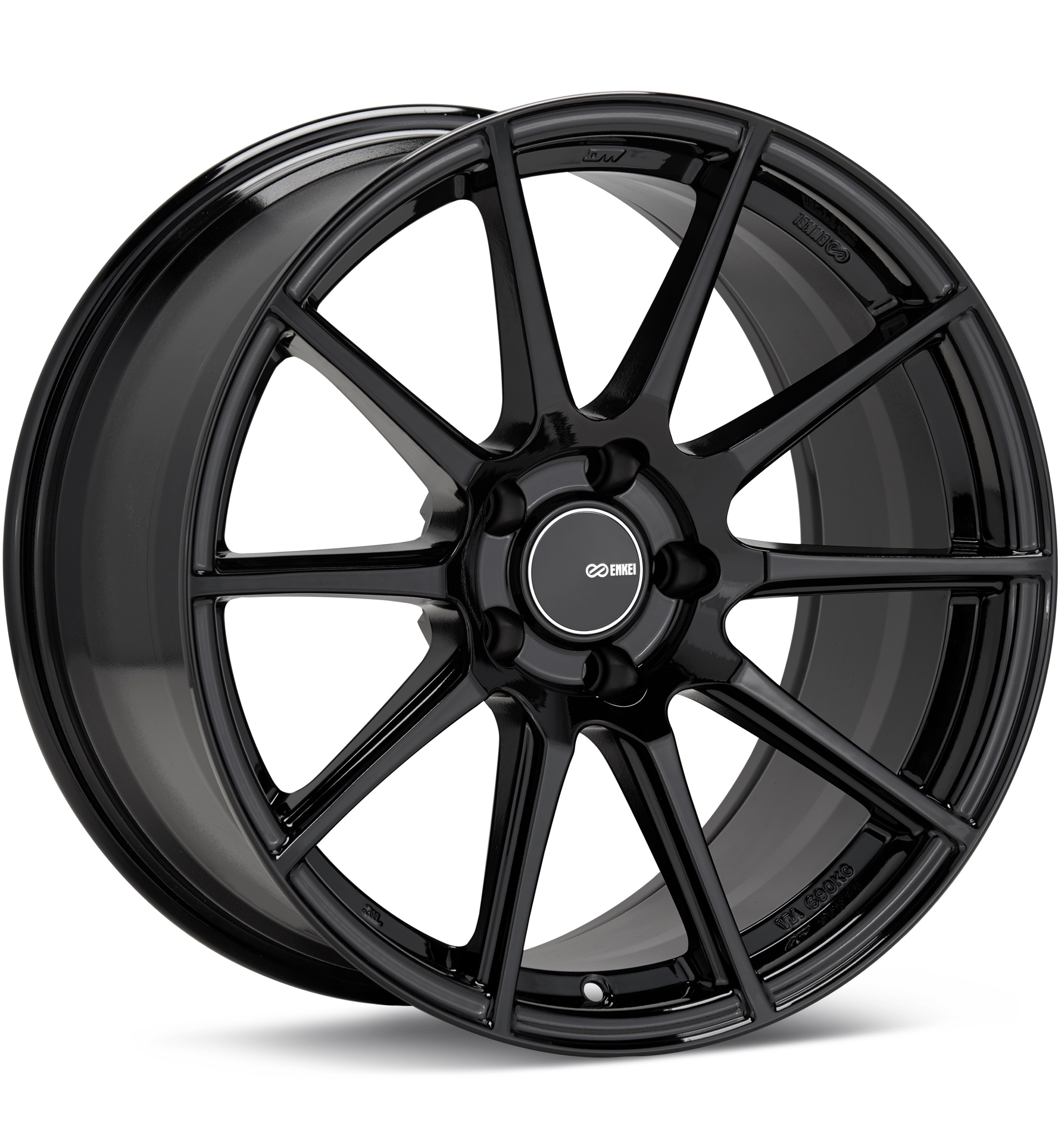Enkei Tuning TS-10 Black Wheels 17 In 17x8 40
