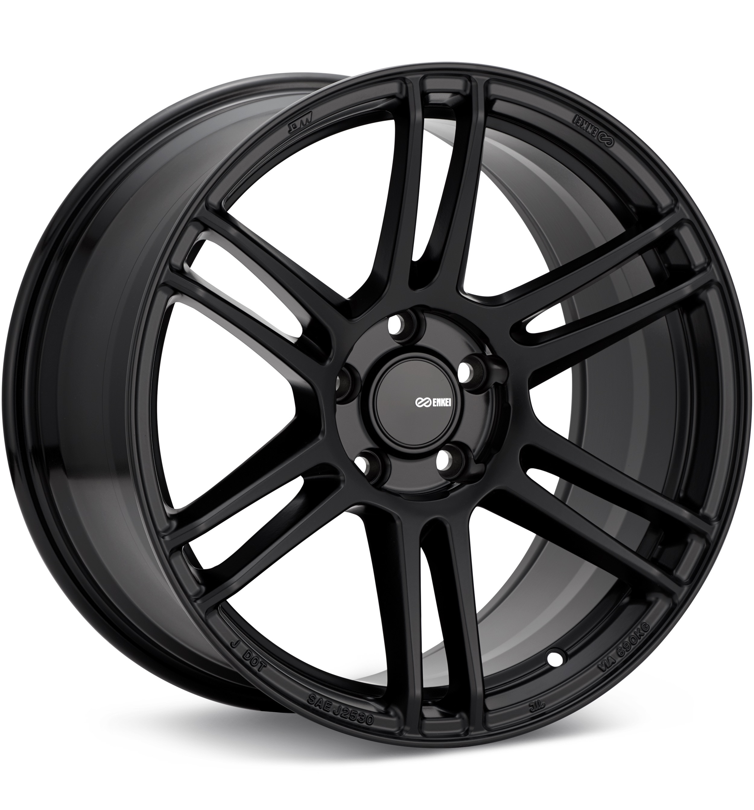 Enkei Tuning TSR-6 Black Wheels 18 In 18x8 +45