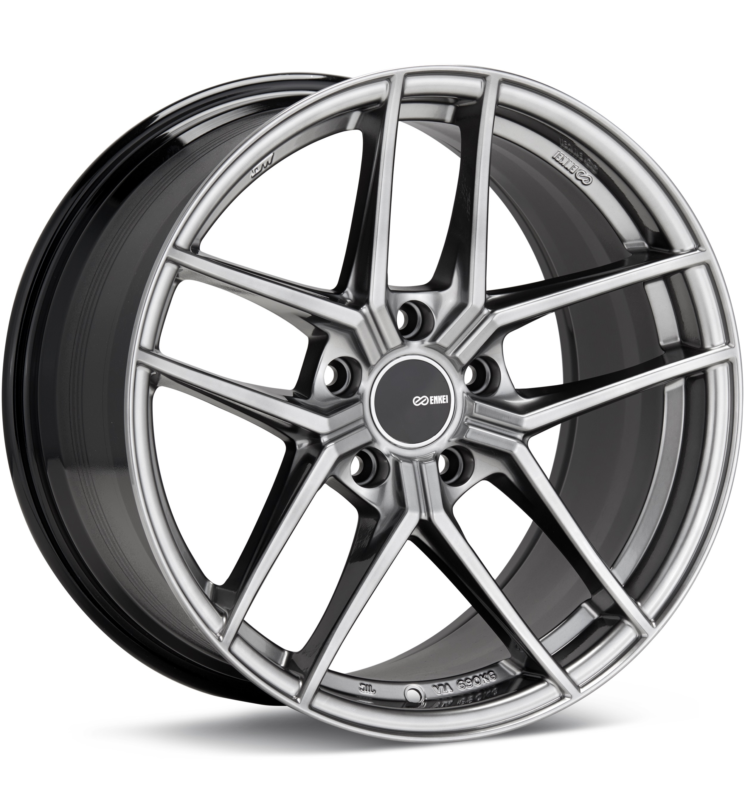 Enkei Tuning TY-5 Hyper Silver Wheels 19 In 19x8.5 35