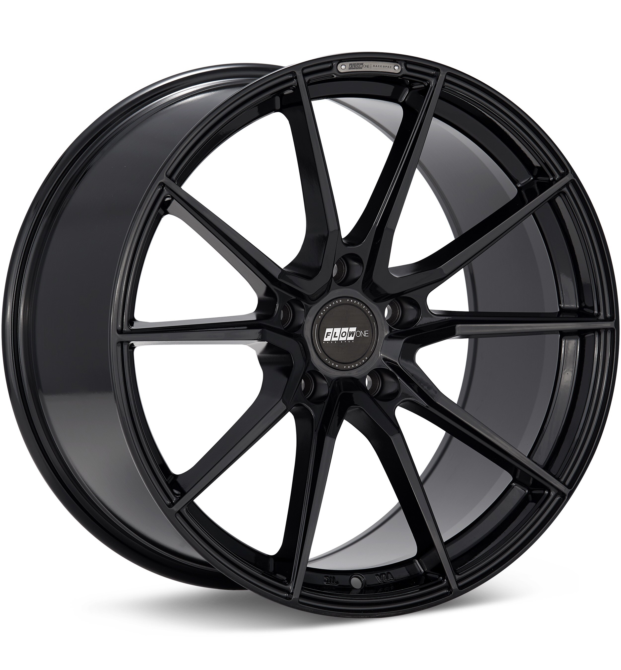 FLOW ONE Race Spec F4 Gloss Black Wheels 20 In 20x8.5 45