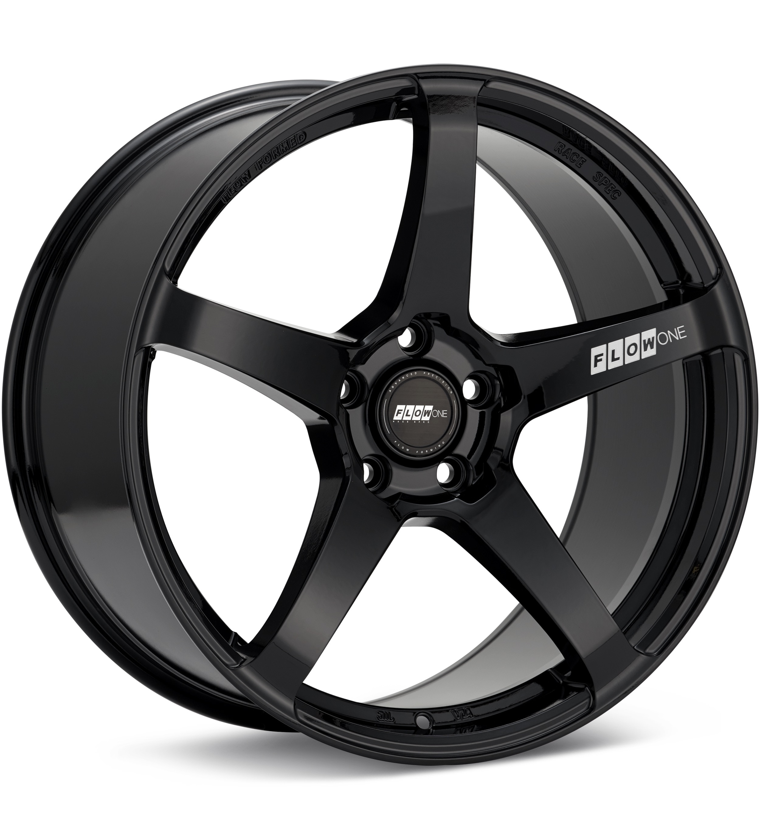 FLOW ONE Race Spec F5 Gloss Black Wheels 20 In 20x10 +45