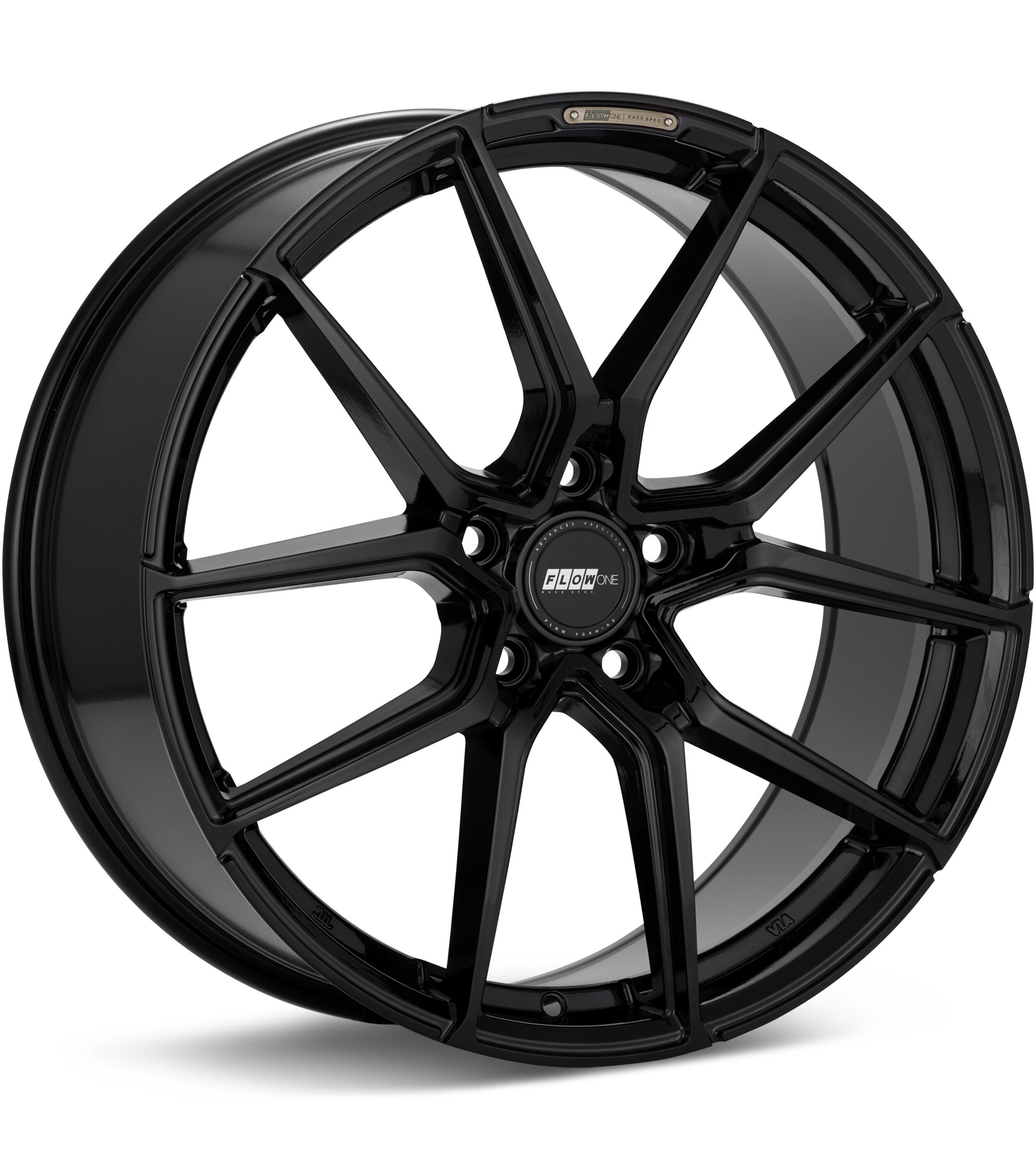FLOW ONE Race Spec F7 Gloss Black Wheels 20 In 20x8.5 +18