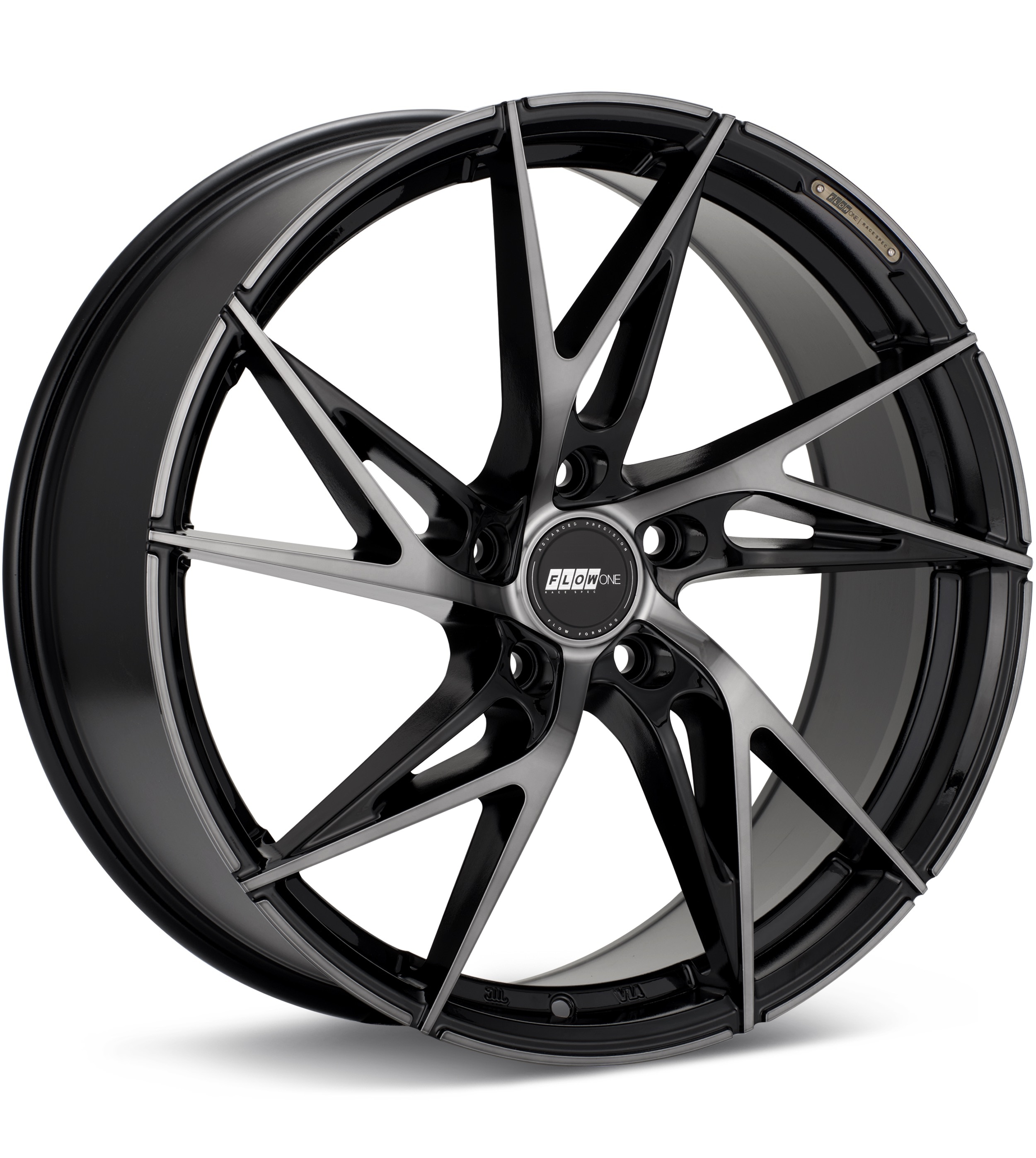 FLOW ONE Race Spec F8 Black Machined w/Dark Tint Wheels 19 In 19x9.5 +40
