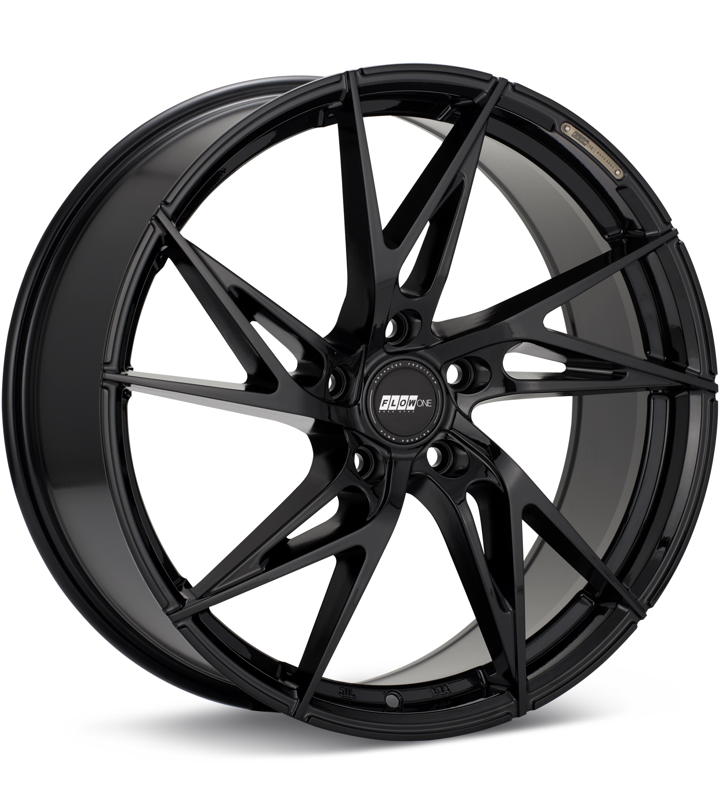 FLOW ONE Race Spec F8 Gloss Black Wheels 19 In 19x9.5 +40