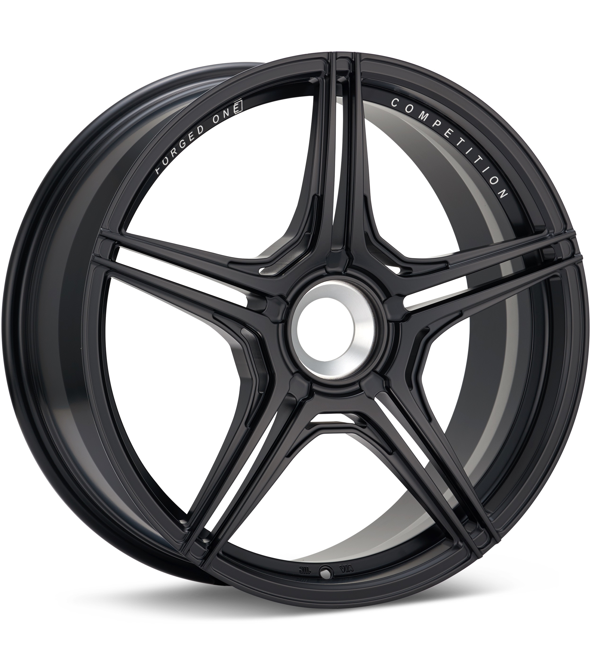 FORGED ONE Competition FF05 CenterLock Satin Black Wheels 19 In 19x11 +56