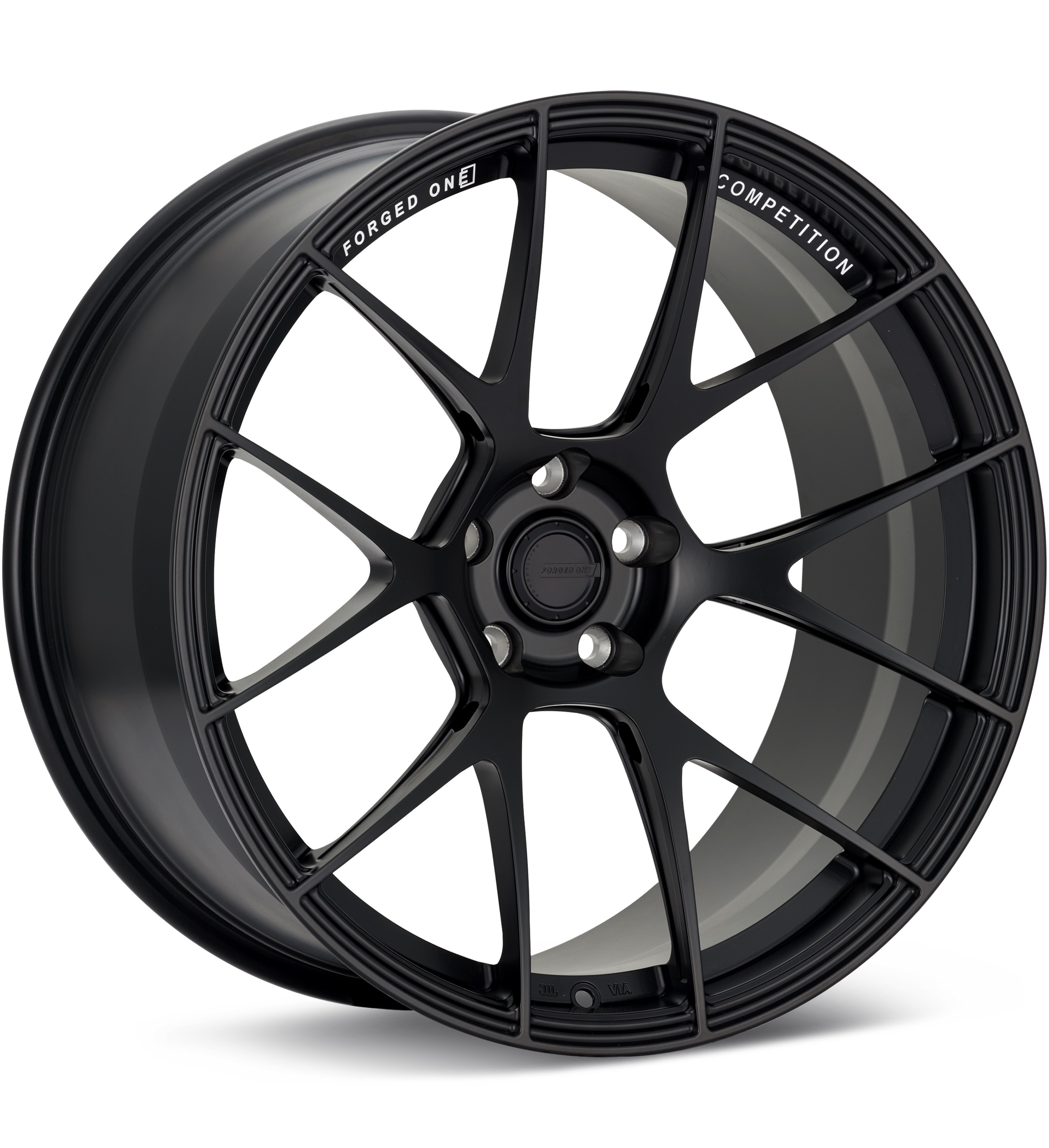 FORGED ONE Competition FF06 Satin Black Wheels 19 In 19x10 +42