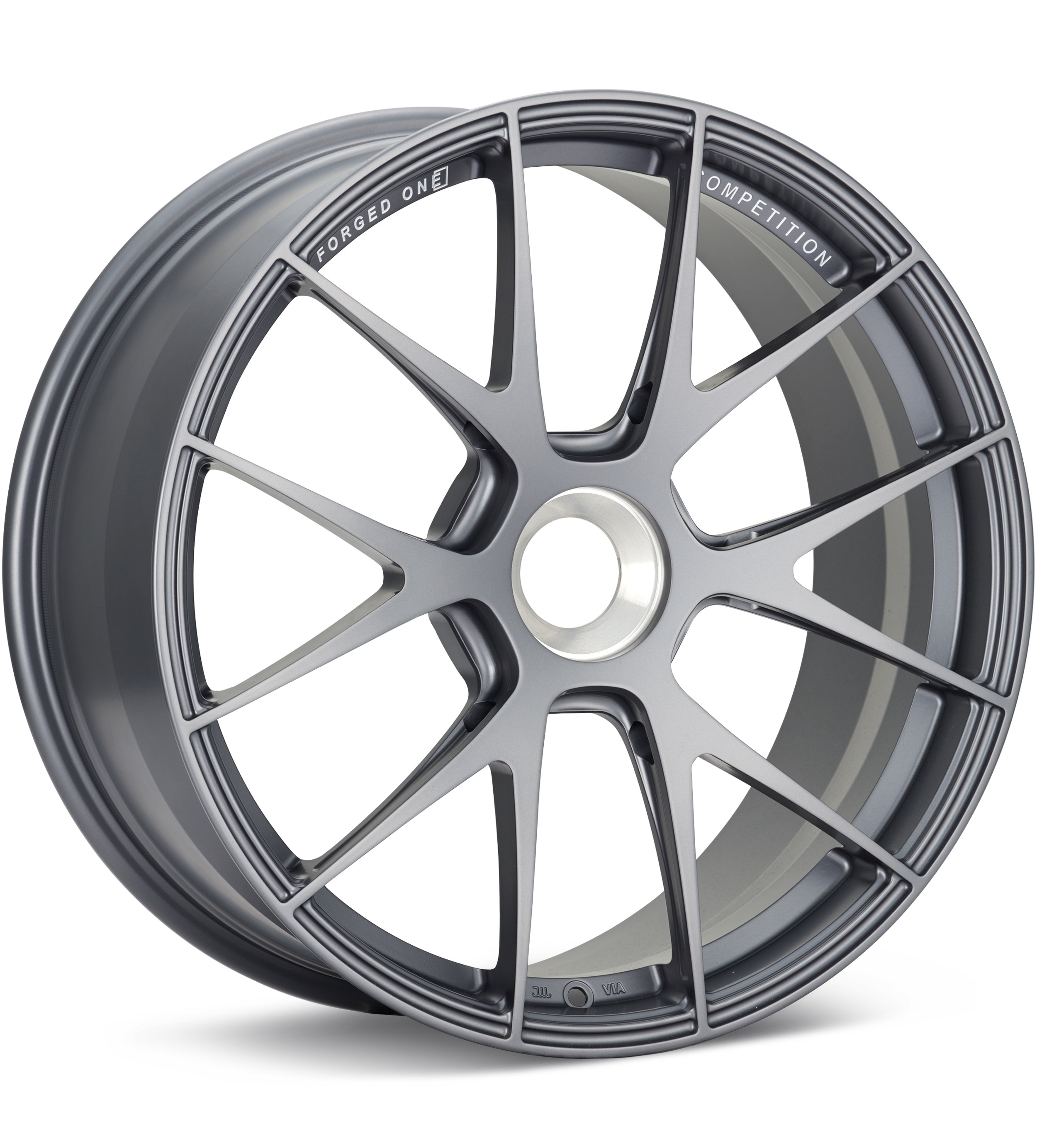 FORGED ONE Competition FF06 CenterLock Satin Graphite Wheels 19 In 19x11 +56