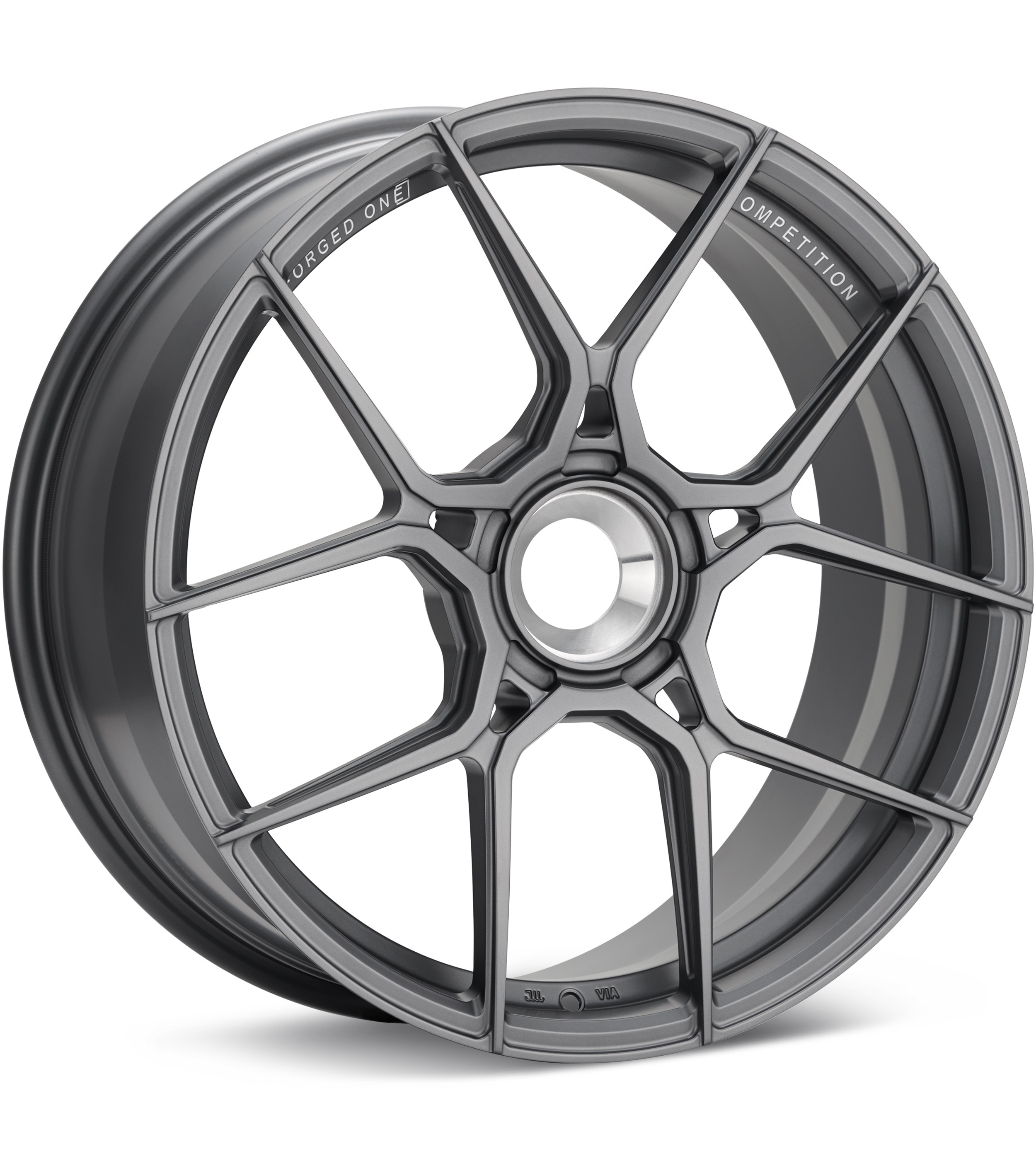 FORGED ONE Competition FF10 CenterLock Satin Graphite Wheels 19 In 19x11 +56