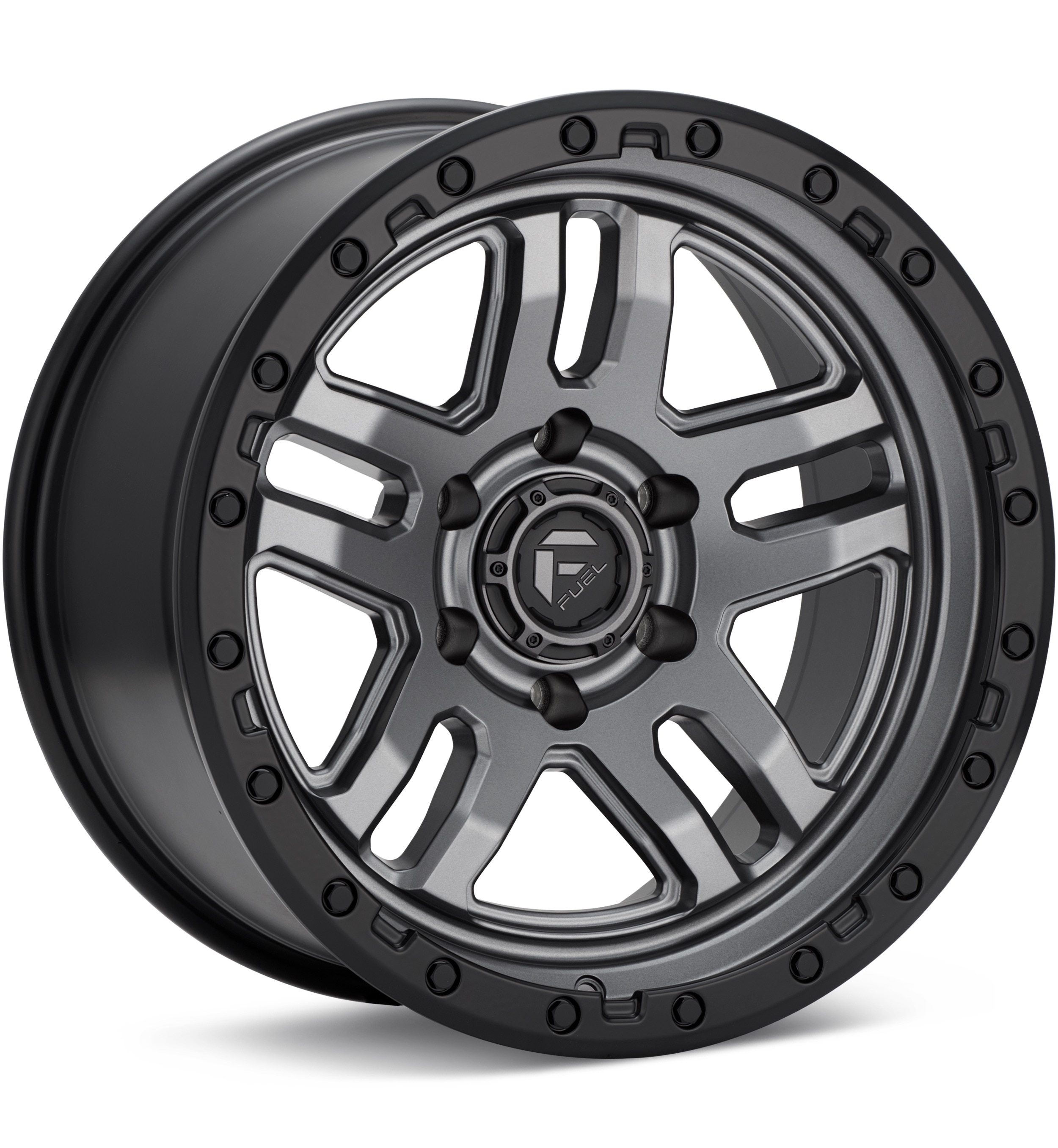 Fuel Off-Road Ammo Anthracite w/Black Ring Wheels 17 In 17x9 -12