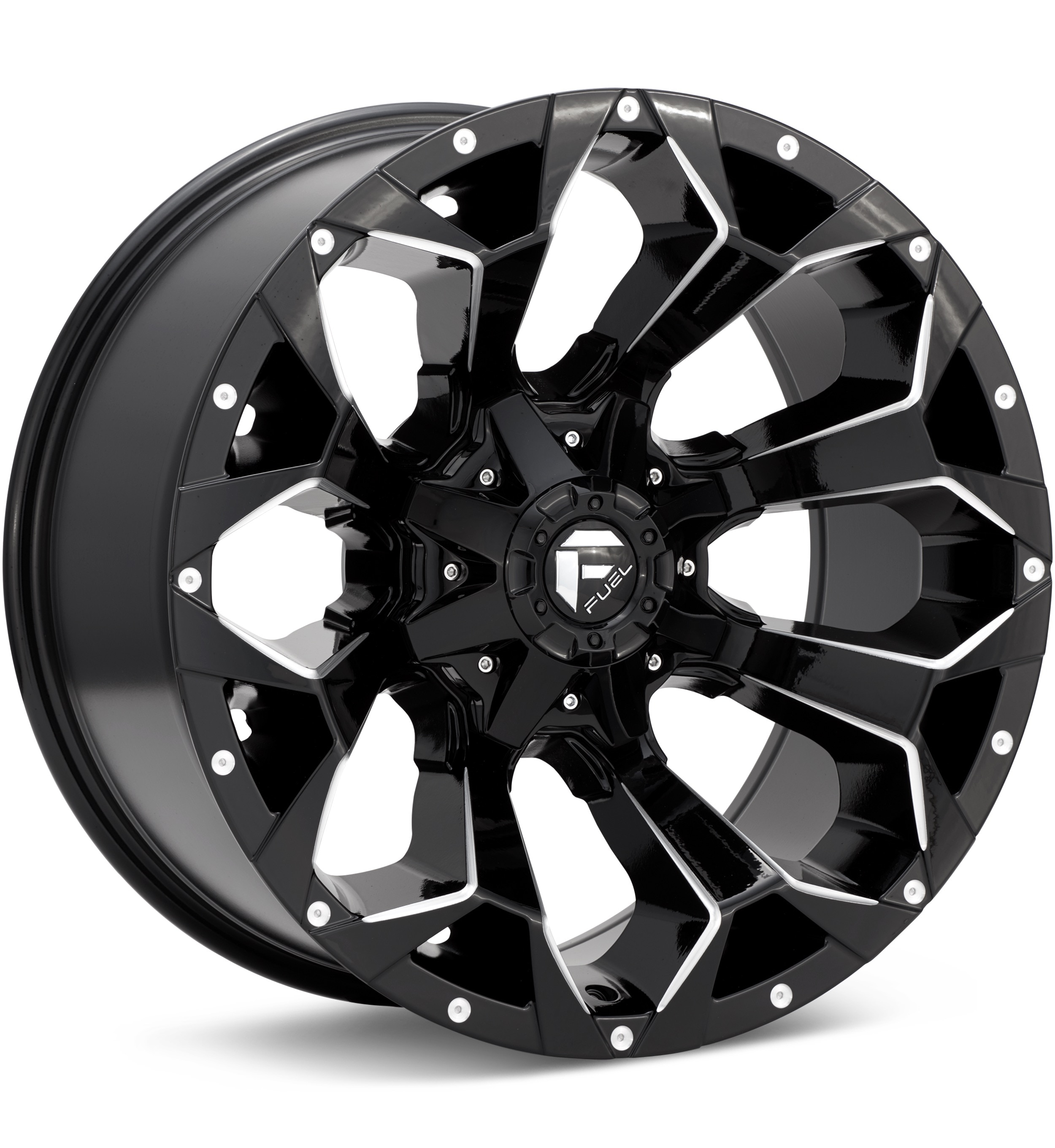 Fuel Off-Road Assault Gloss Black w/Milled Accent Wheels 17 In 17x9 -12