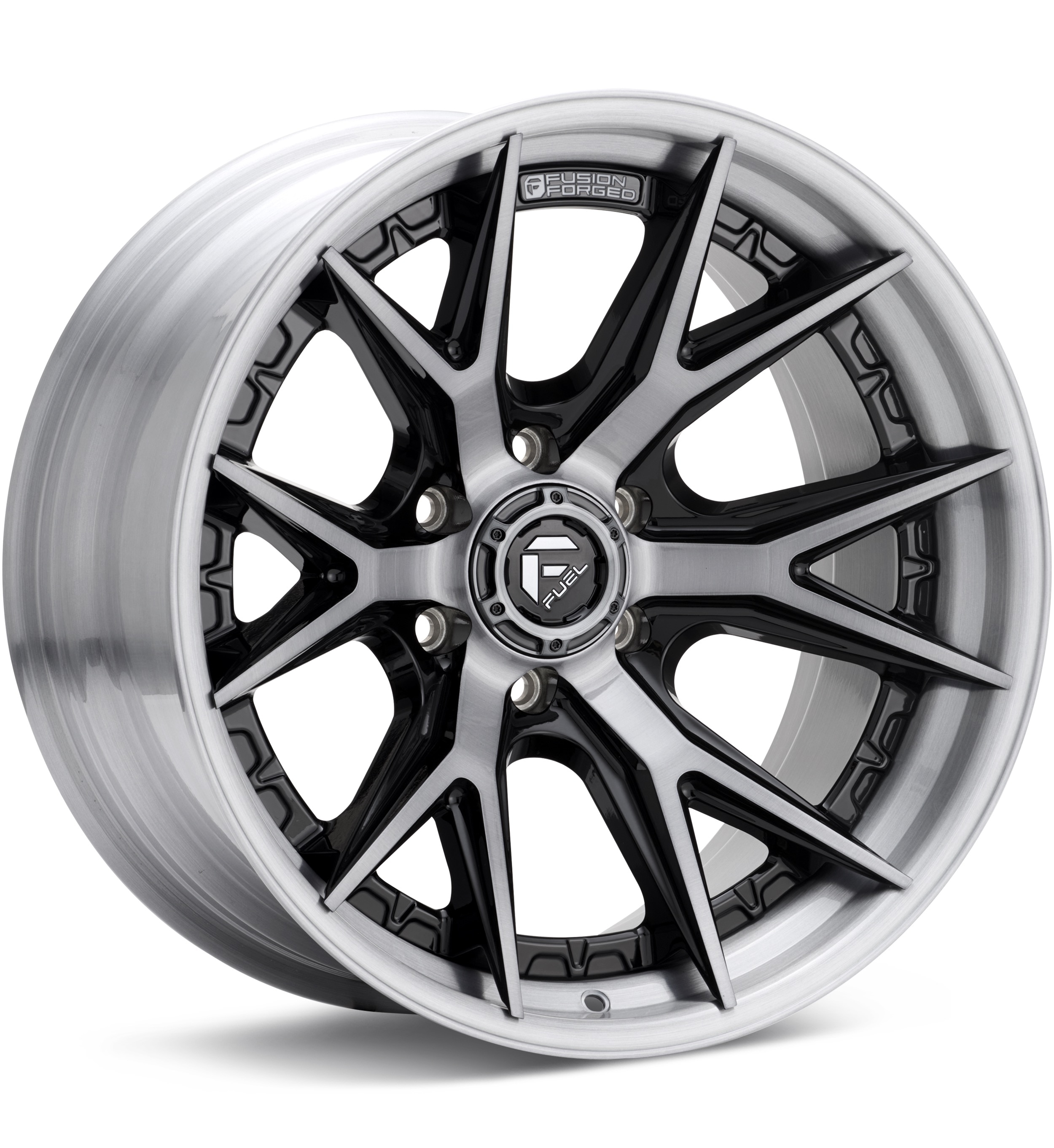Fuel Off-Road Catalyst Gloss Black Machine w/GreyTint Wheels 20 In 20x9 +01