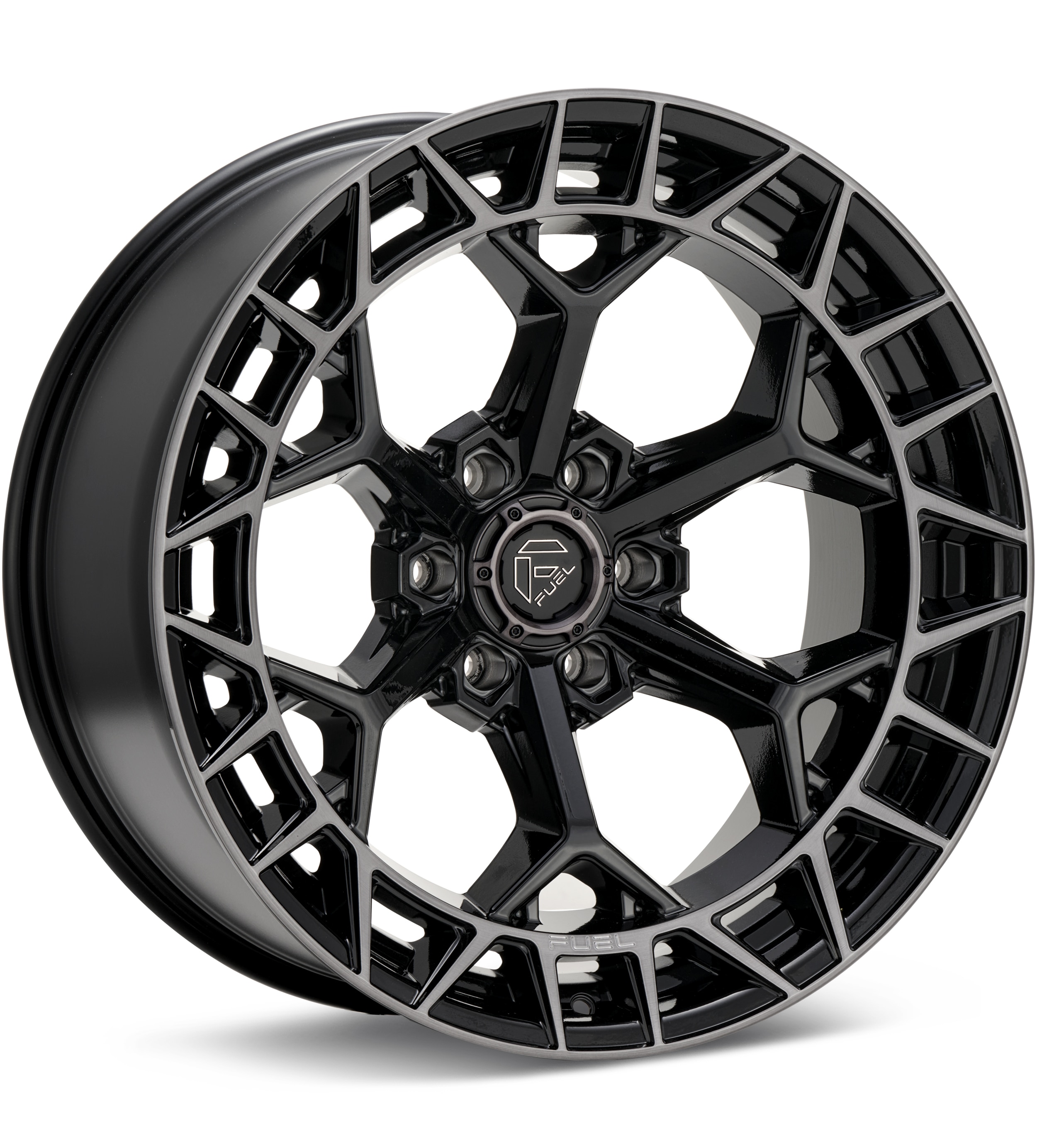 Fuel Off-Road Charger Gloss Black Machine w/GreyTint Wheels 22 In 22x10 -18 FC873BT22106318N