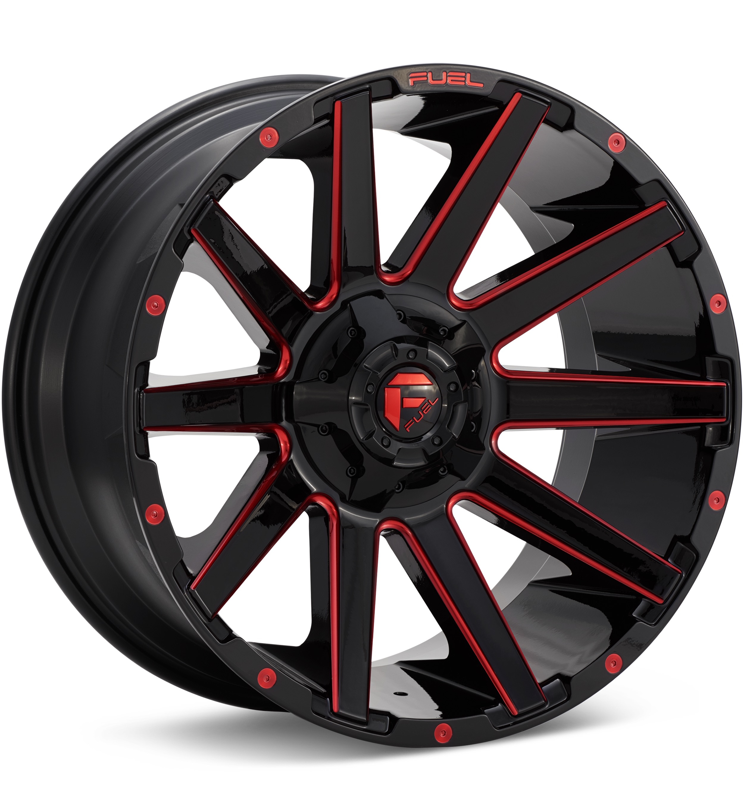 Fuel Off-Road Contra Black w/Red Accent Wheels 20 In 20x9 +01 D64320907050