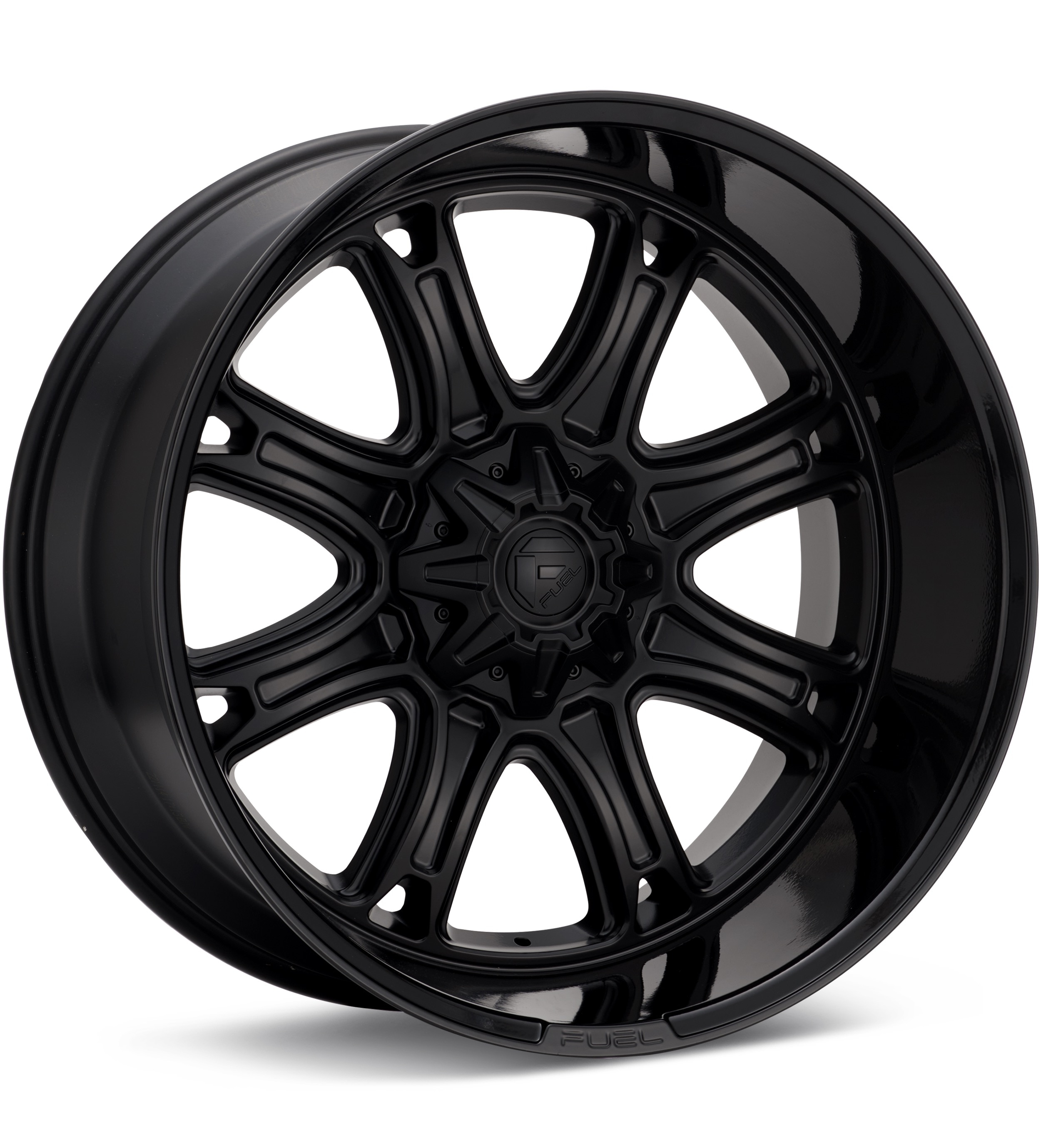Fuel Off-Road Darkstar Black w/Gloss Black Lip Wheels 20 In 20x9 +01