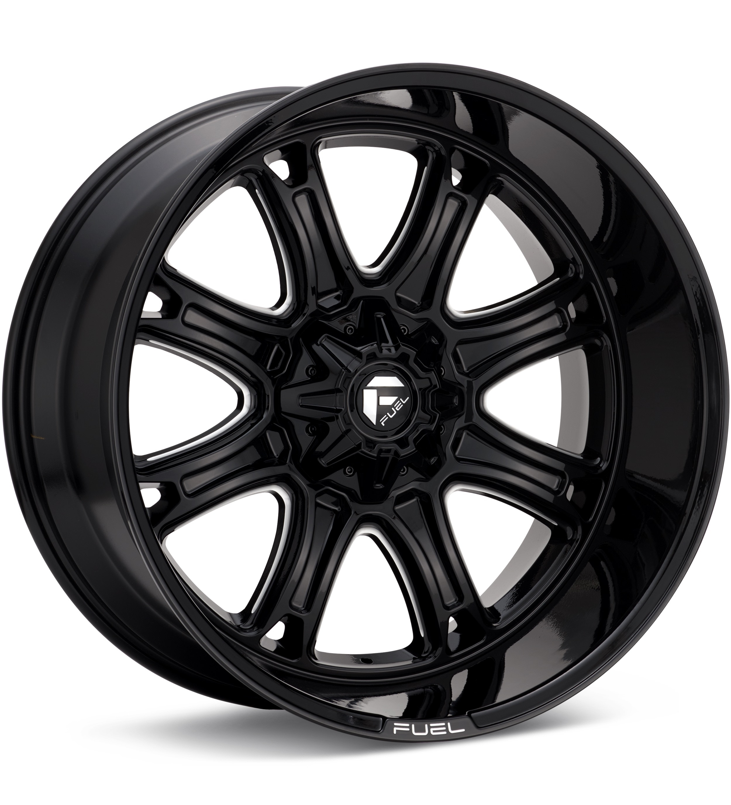 Fuel Off-Road Darkstar Gloss Black w/Milled Accent Wheels 20 In 20x9 +01 FC853BE20906701