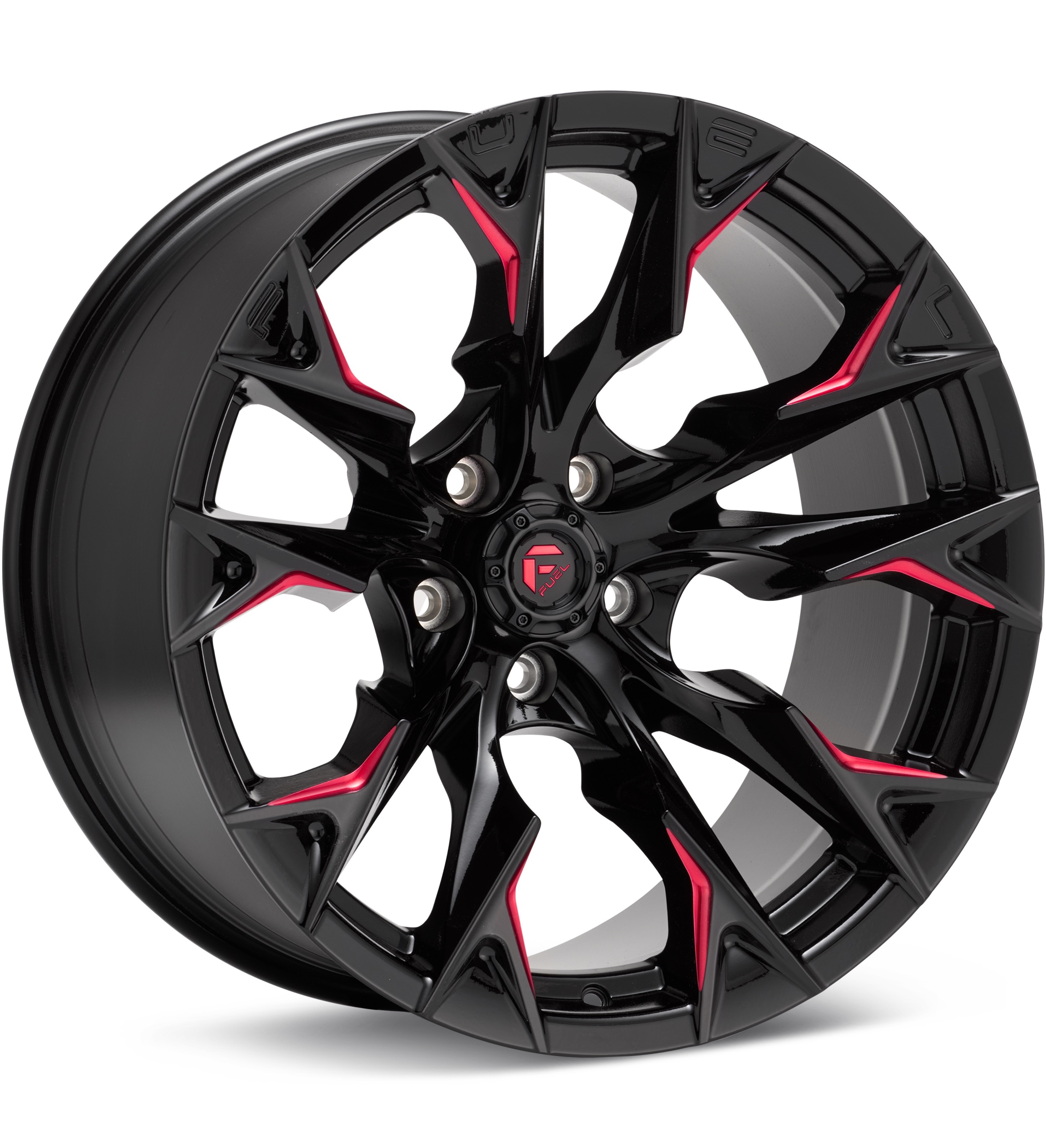 Fuel Off-Road Flame Gloss Black w/Red Accent Wheels 20 In 20x10 -18