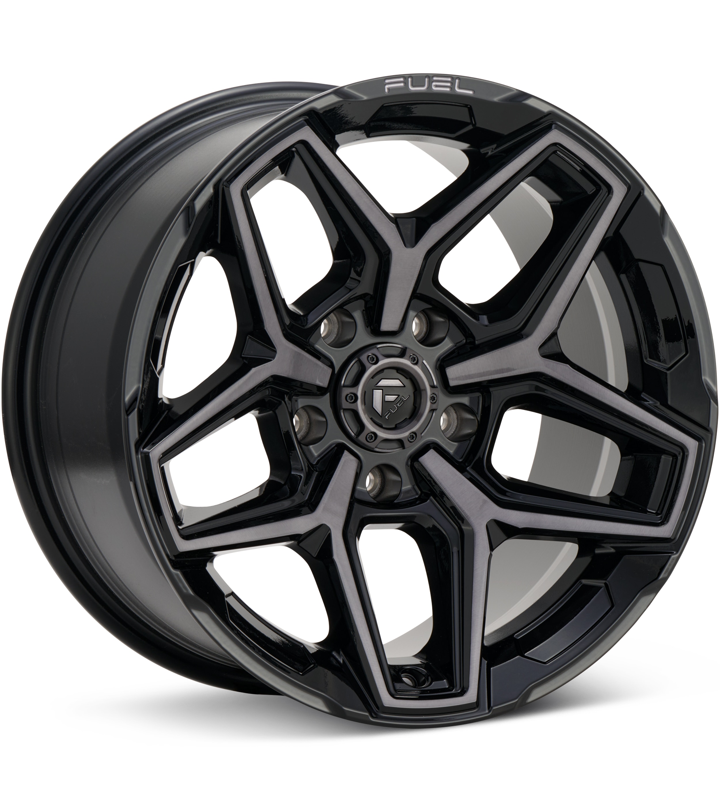 Fuel Off-Road Flux 5 Gloss Black Machine w/GreyTint Wheels 17 In 17x9 -12 FC854BT17905012N