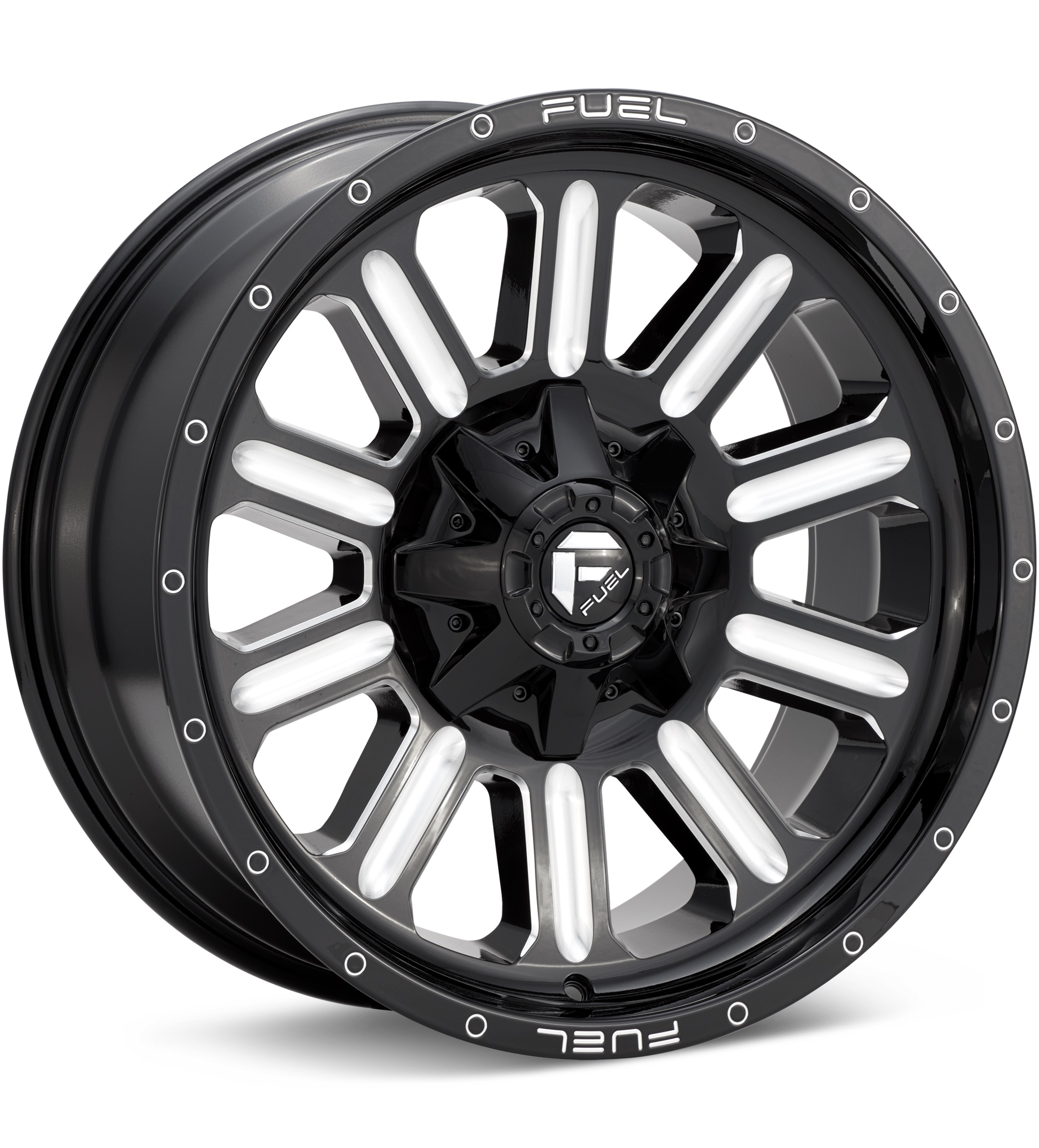 Fuel Off-Road Hardline Gloss Black w/Milled Accent Wheels 17 In 17x9 +01