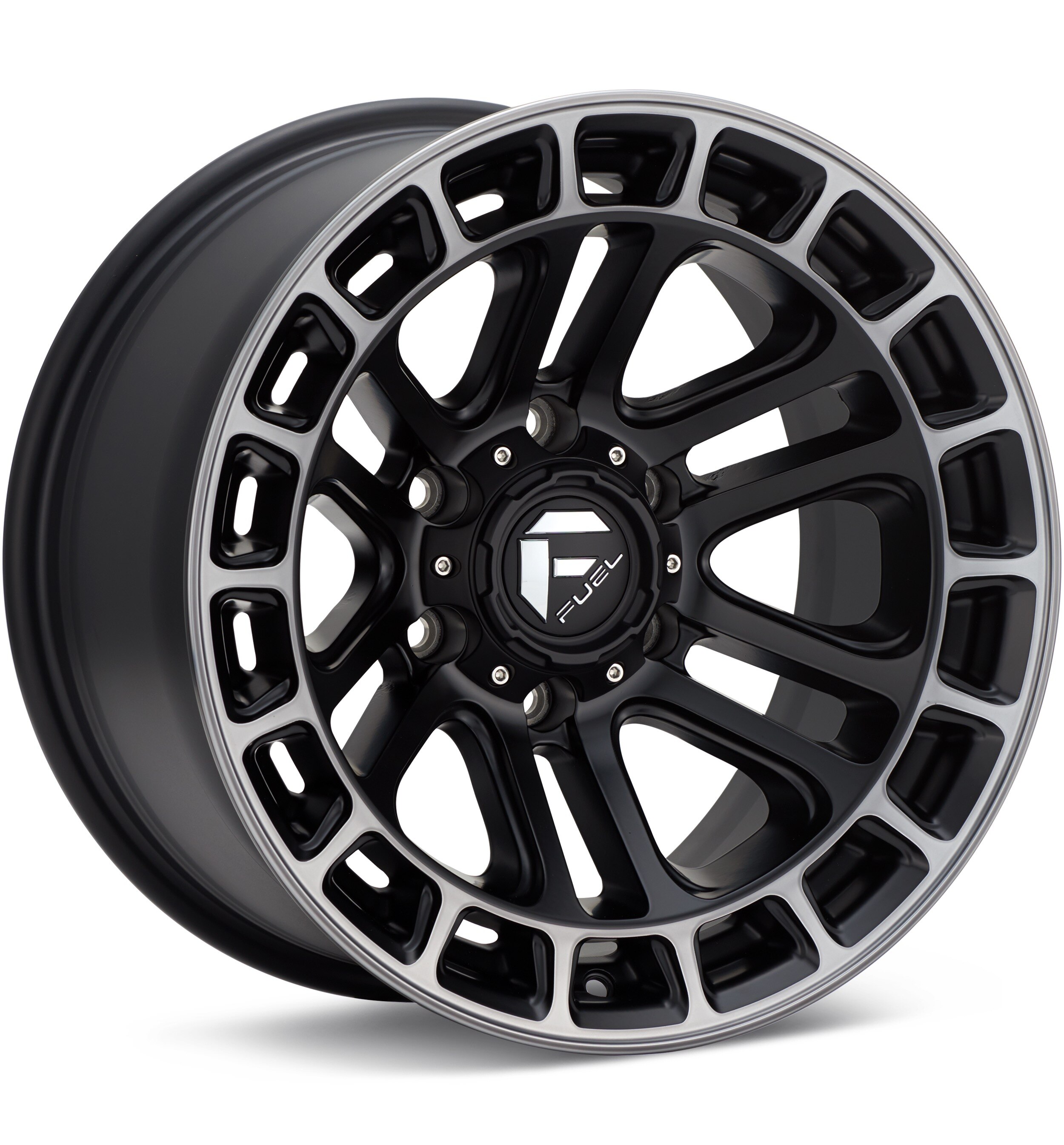 Fuel Off-Road Heater Black Machined w/Dark Tint Wheels 20 In 20x9 +01