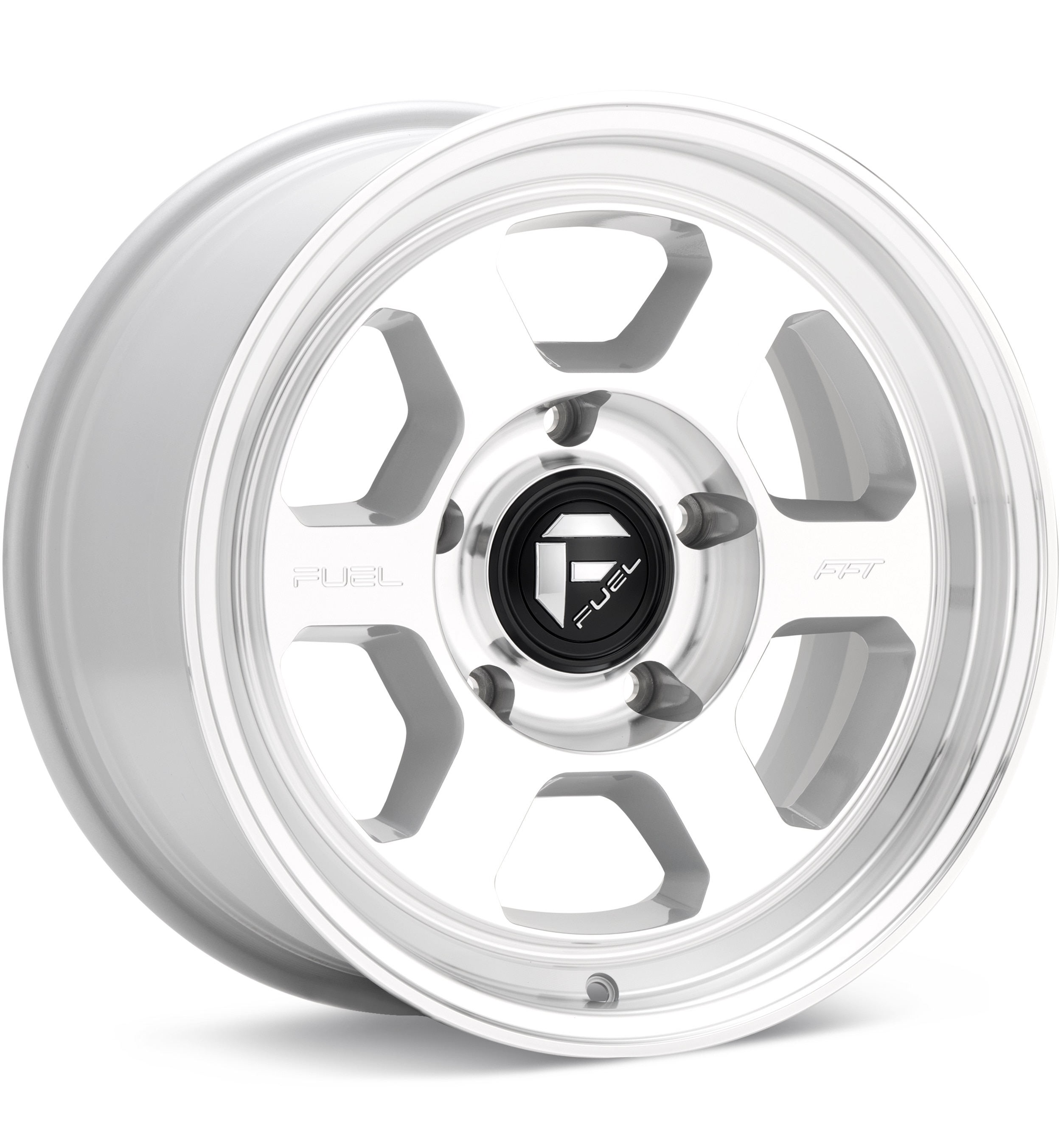Fuel Off-Road Hype Silver Machined w/Clearcoat Wheels 17 In 17x8.5 -10