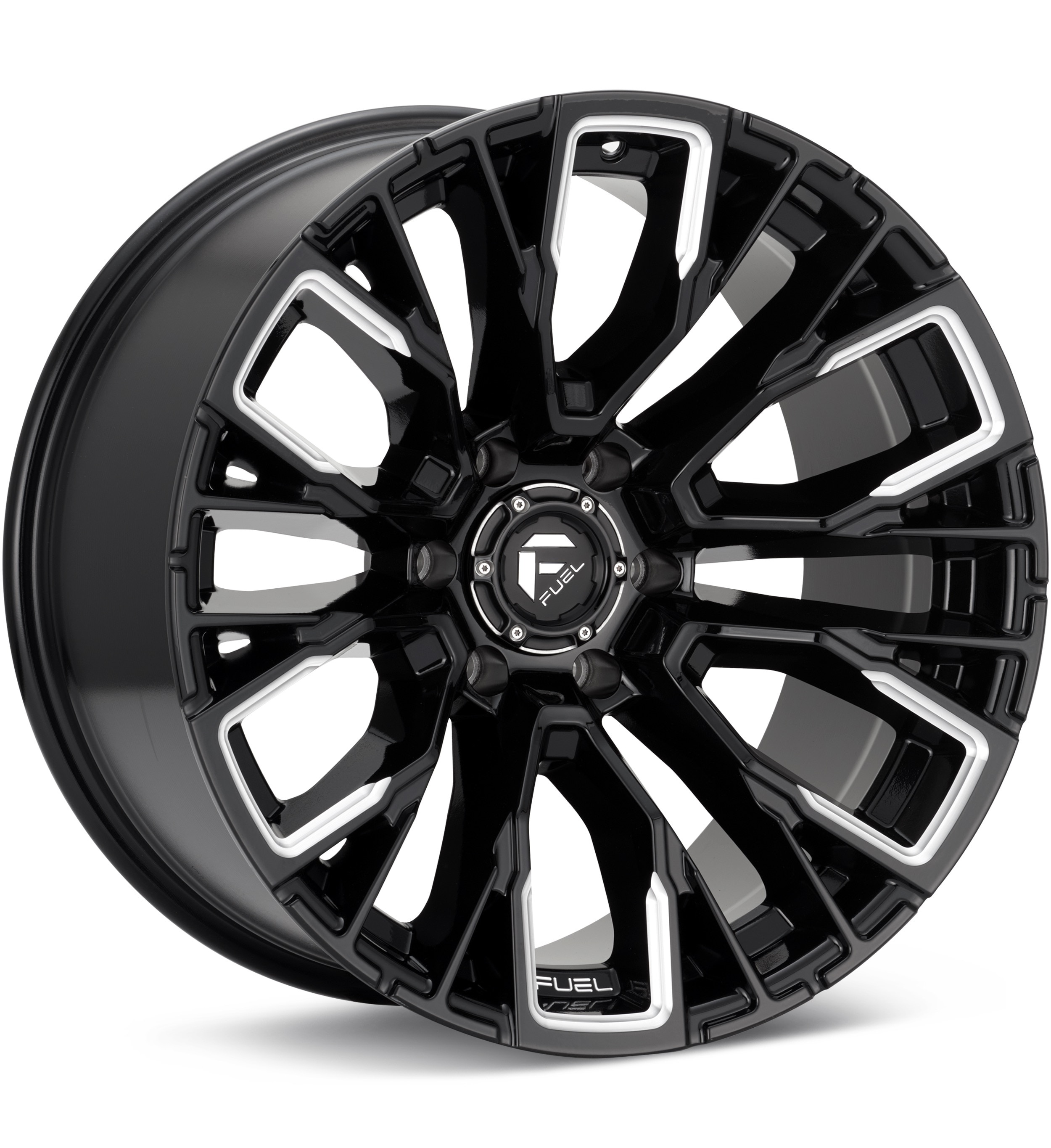 Fuel Off-road Rebar 6 Gloss Black W/milled Accent Wheels 20 In 20x9 D84920908457