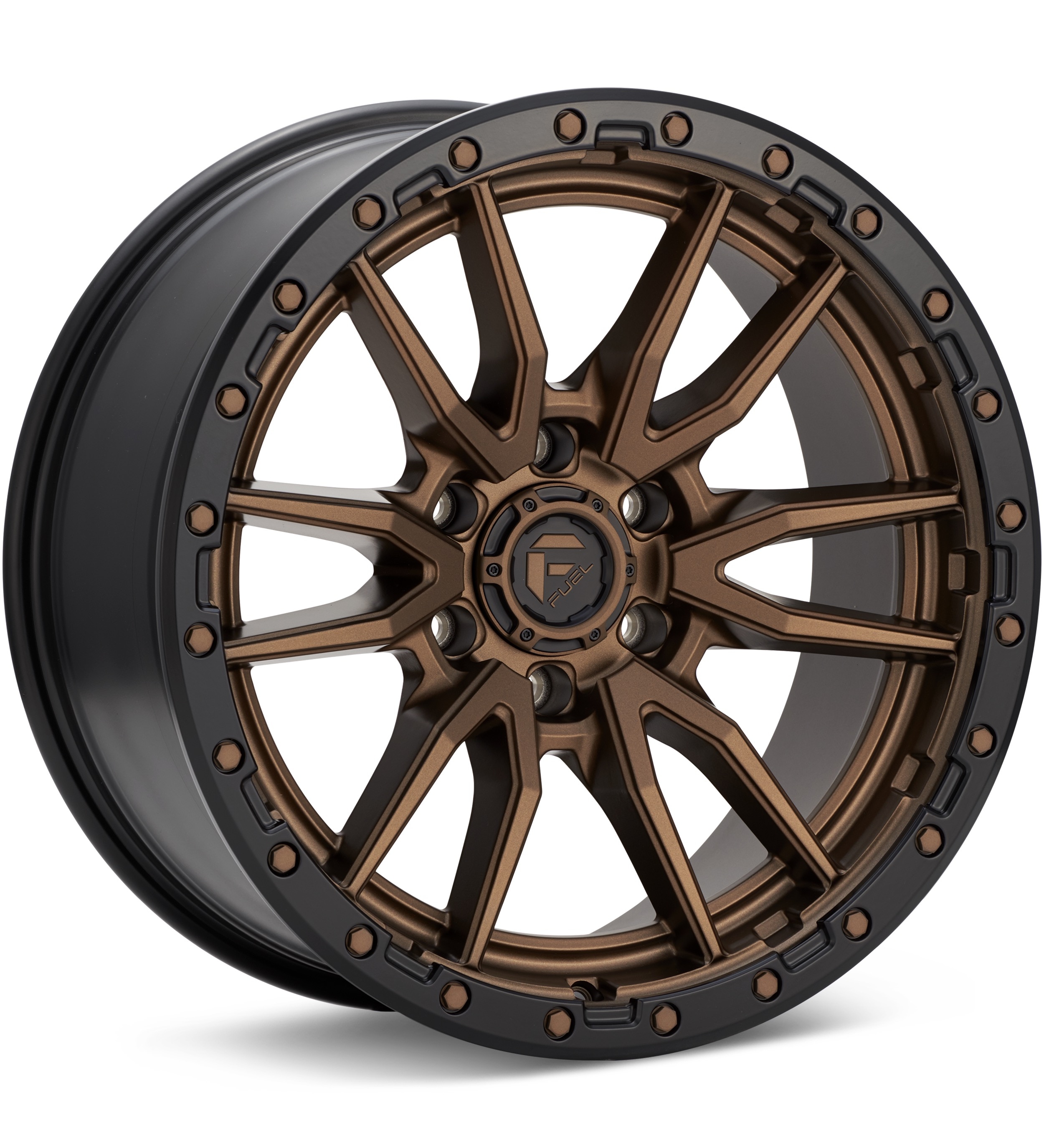 Fuel Off-Road Rebel 6 Bronze w/Black Lip Wheels 17 In 17x9 +01