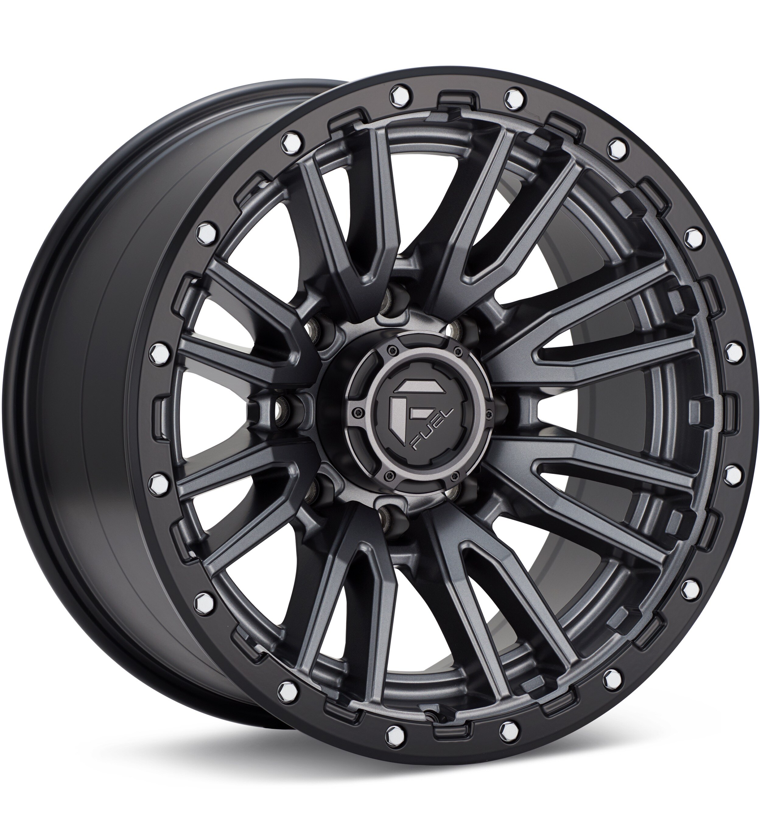 Fuel Off-Road Rebel 8 Anthracite w/Black Lip Wheels 20 In 20x10 -18