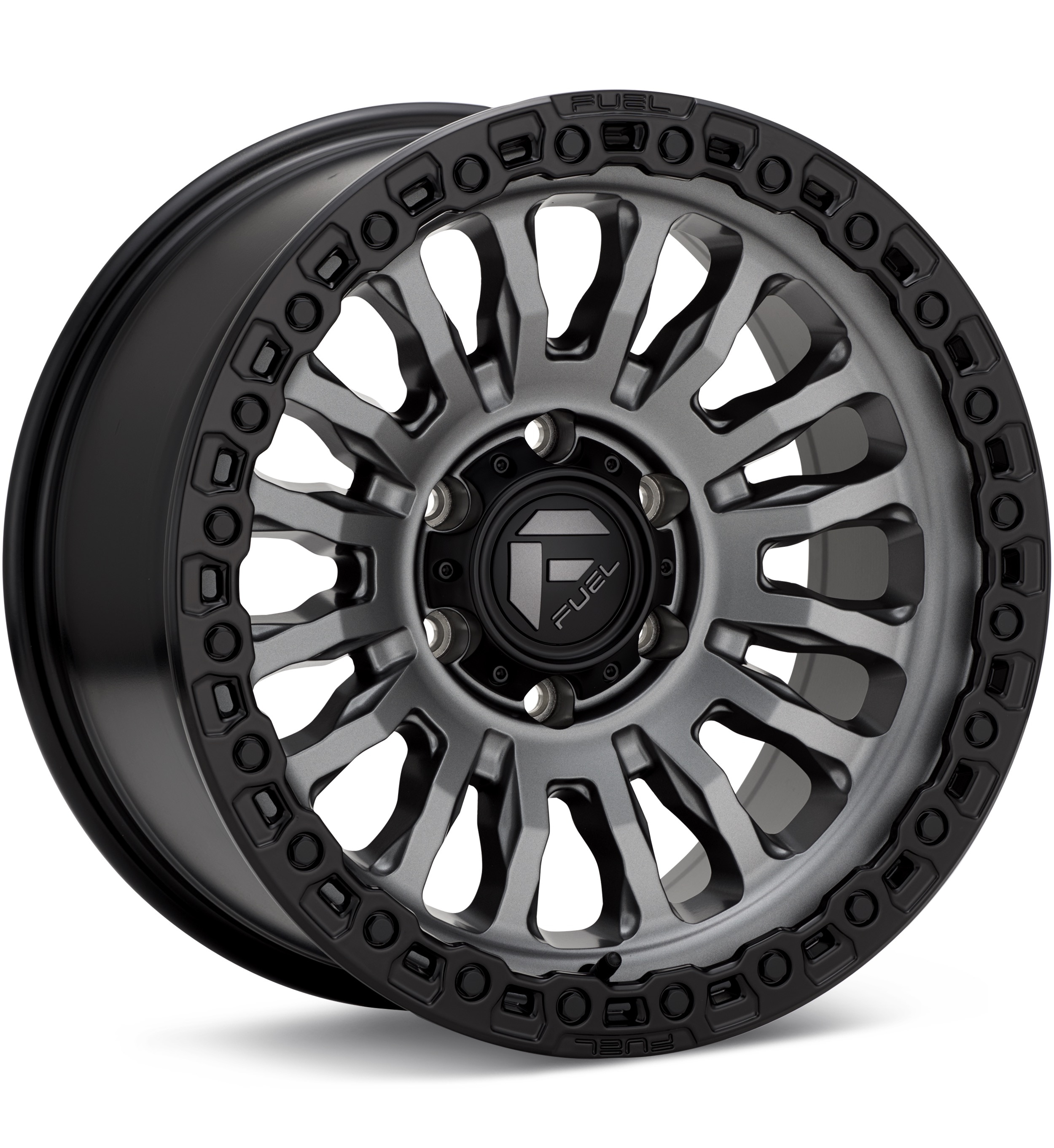 Fuel Off-Road Rincon SBL Matte Gunmetal w/Black Ring Wheels 20 In 20x10 -18