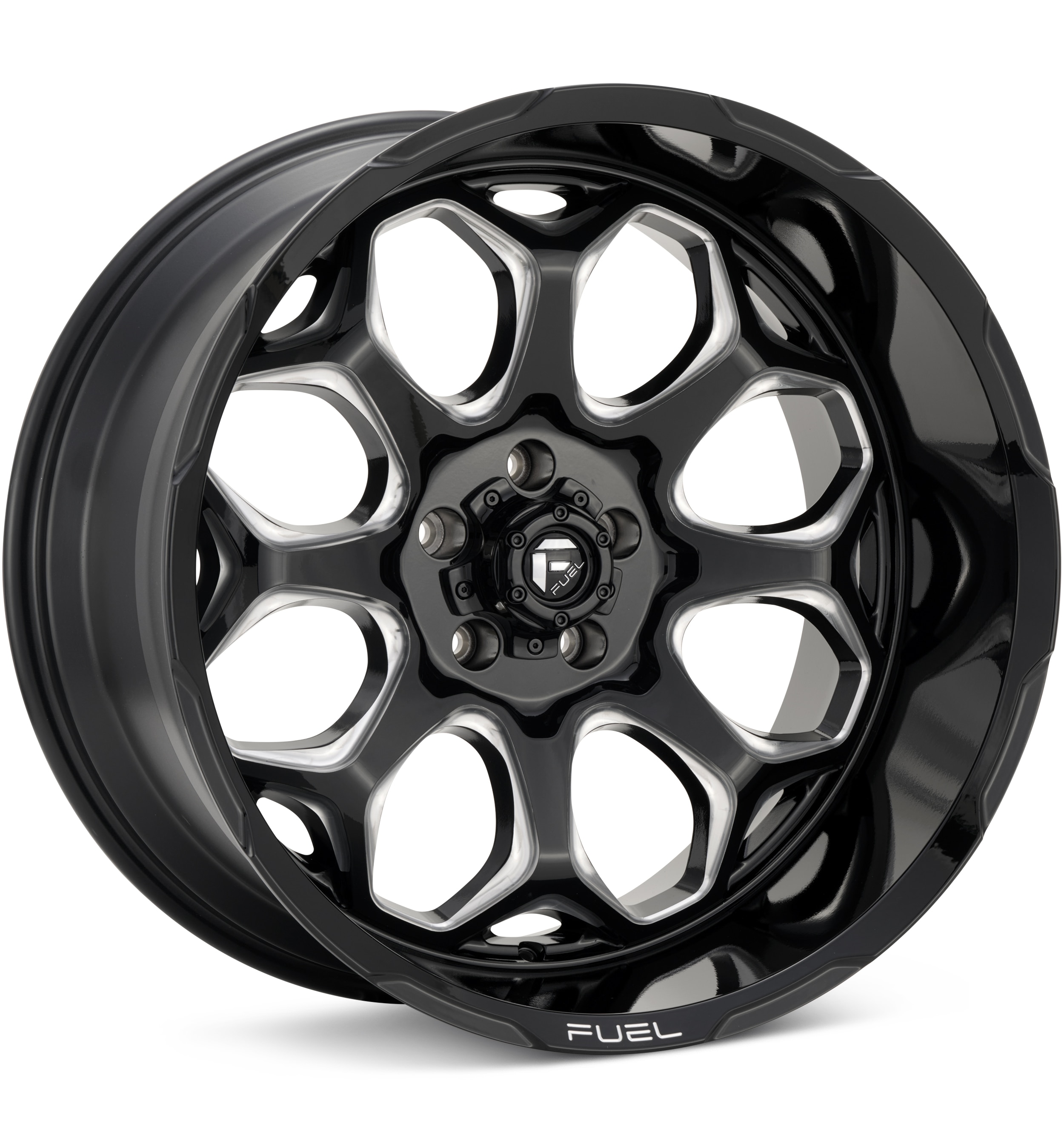 Fuel Off-Road Scepter Gloss Black w/Milled Accent Wheels 20 In 20x9 +01
