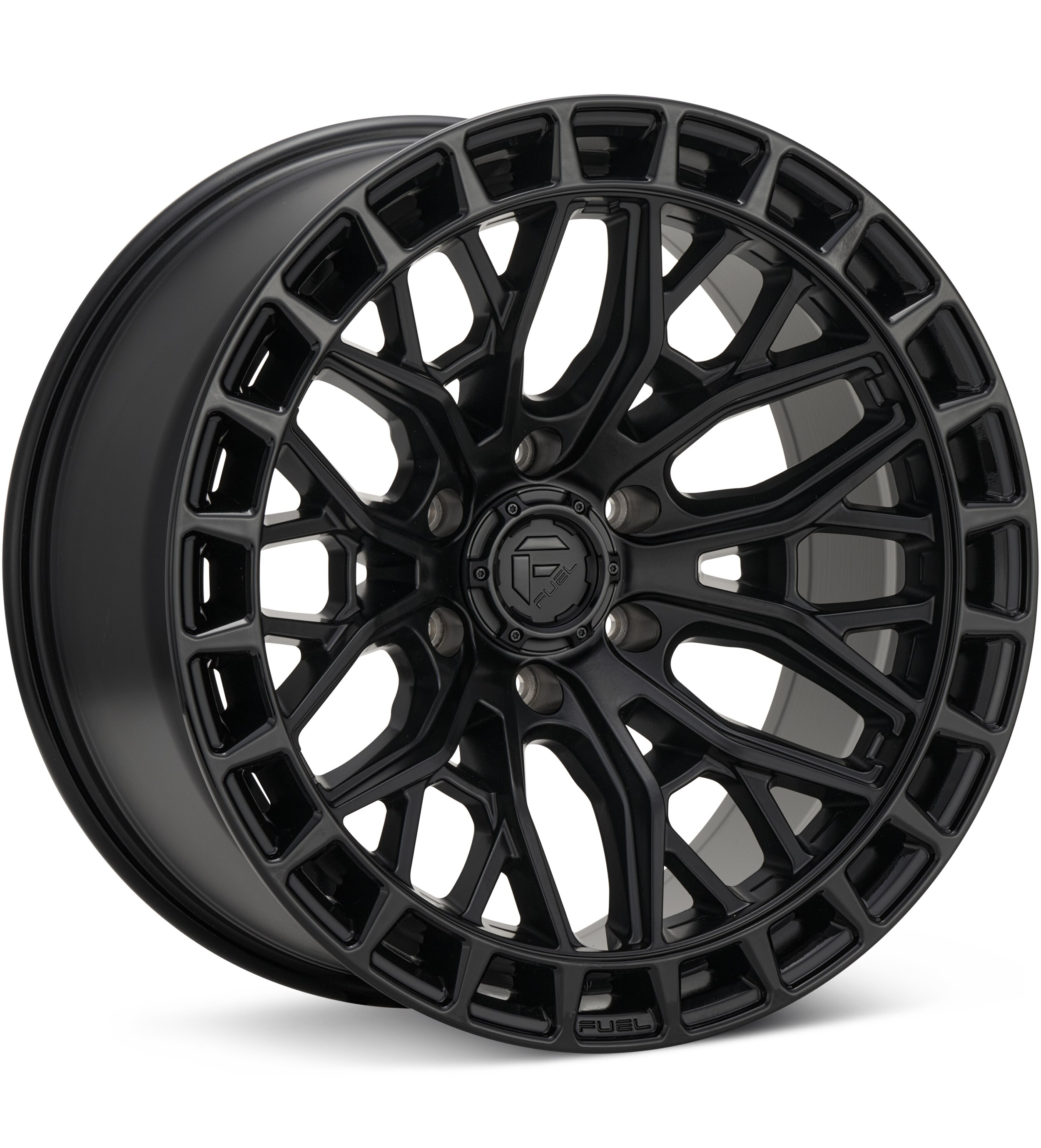 Fuel Off-Road Sigma Black w/Gloss Black Lip Wheels 22 In 22x9.5 +18 FC869MB22956818