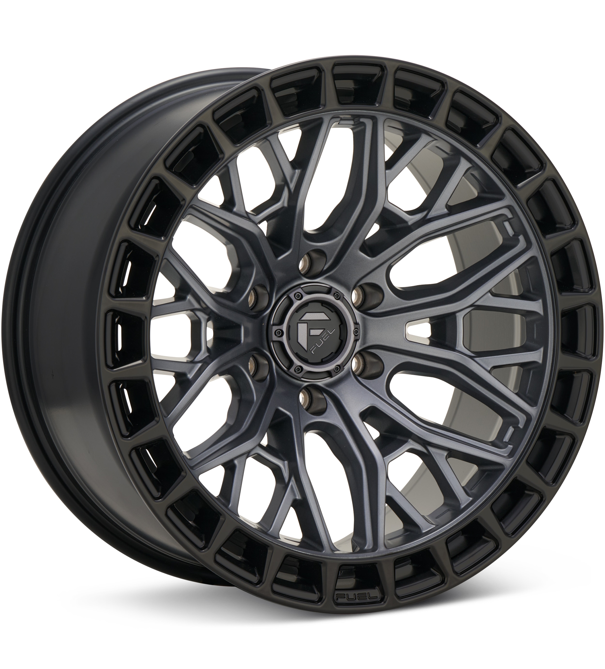 Fuel Off-Road Sigma Matte Gunmetal w/Mt Black Lip Wheels 20 In 20x9 +01 FC869AB20906801