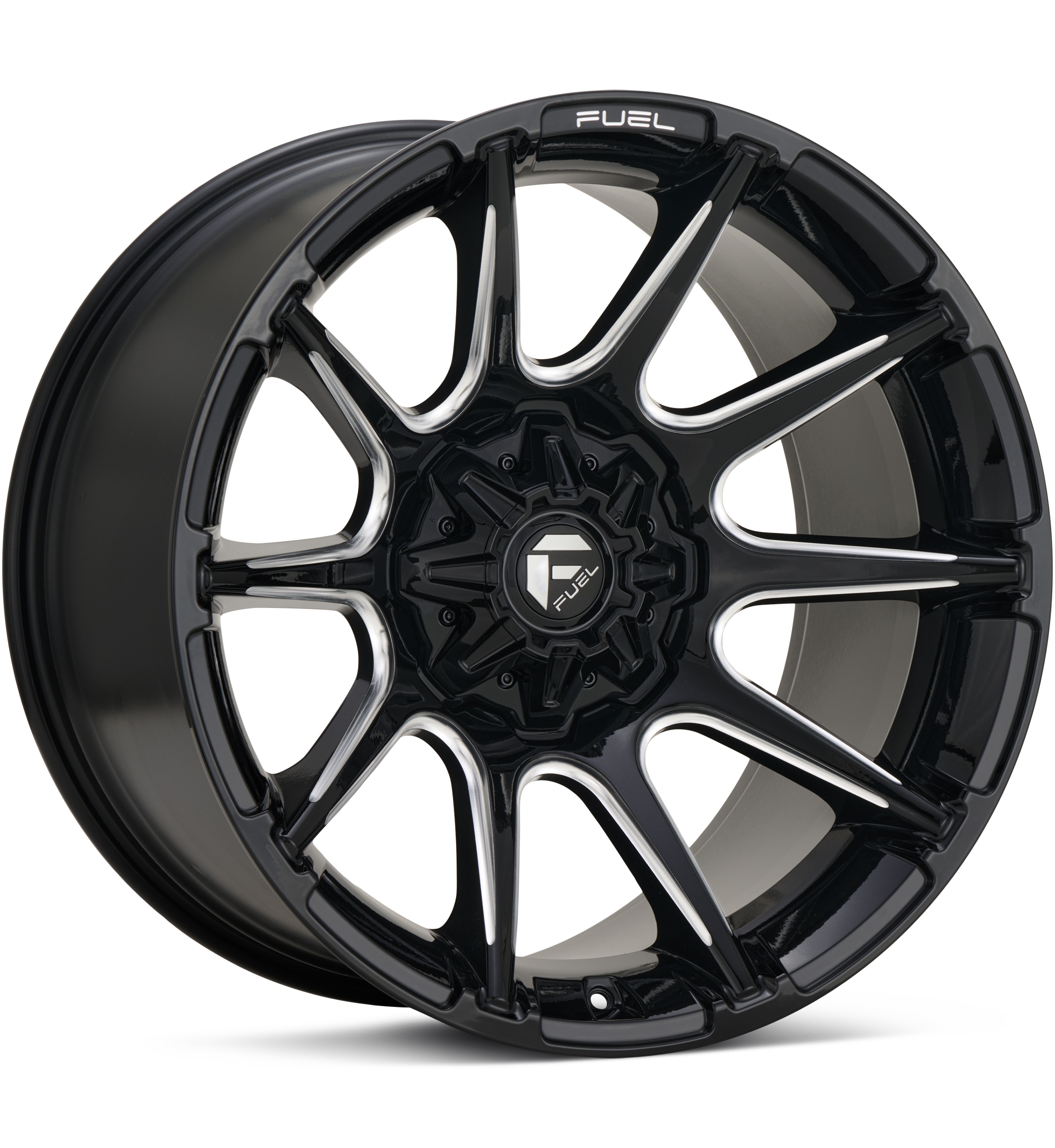 Fuel Off-Road Super C Gloss Black w/Milled Accent Wheels 20 In 20x9 +01 FC880BE20906701