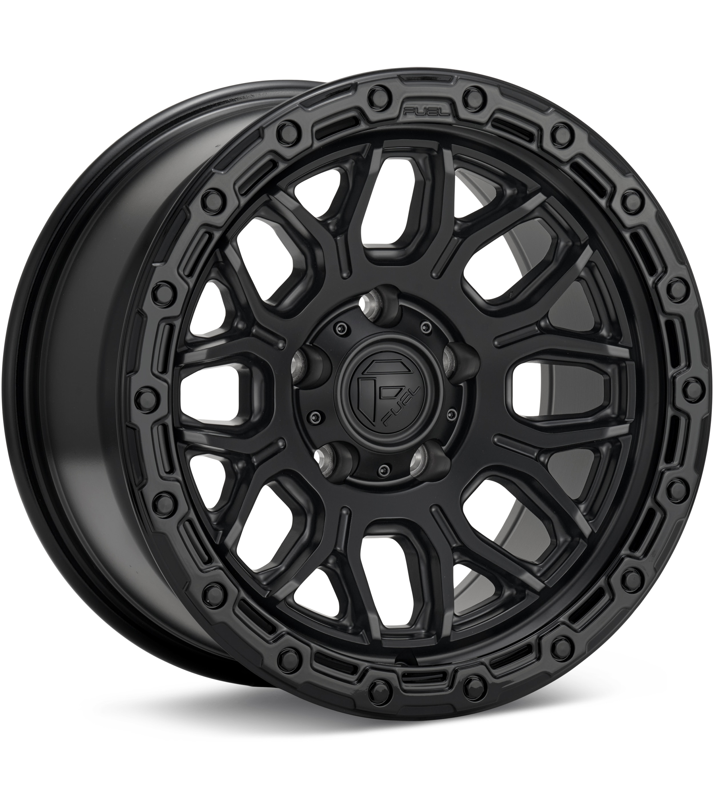 Fuel Off-Road Surge Black w/Gloss Black Lip Wheels 17 In 17x9 +01 FC881MB17905001