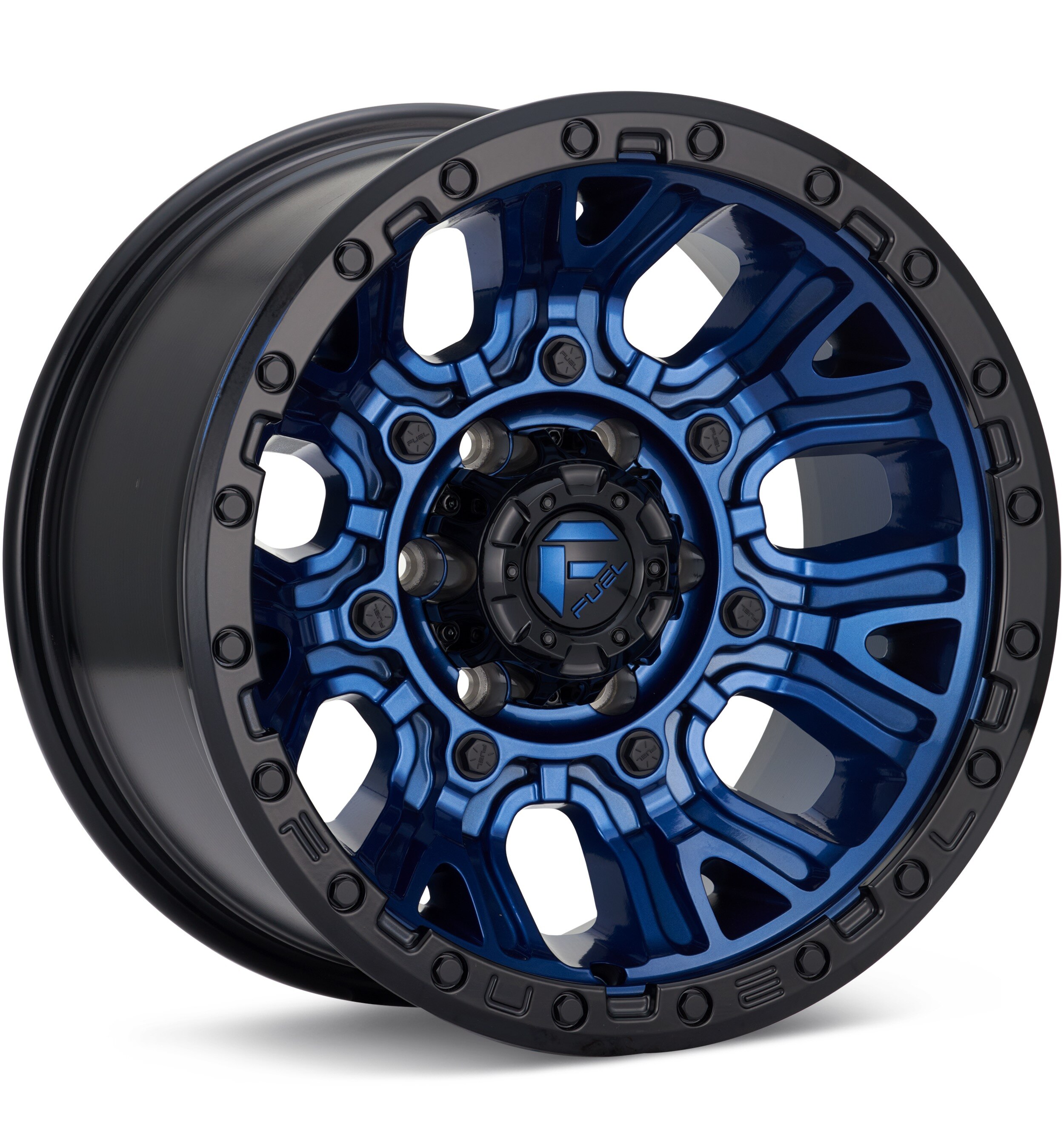 Fuel Off-Road Traction Dark Blue w/Black Ring Wheels 20 In 20x10 -18