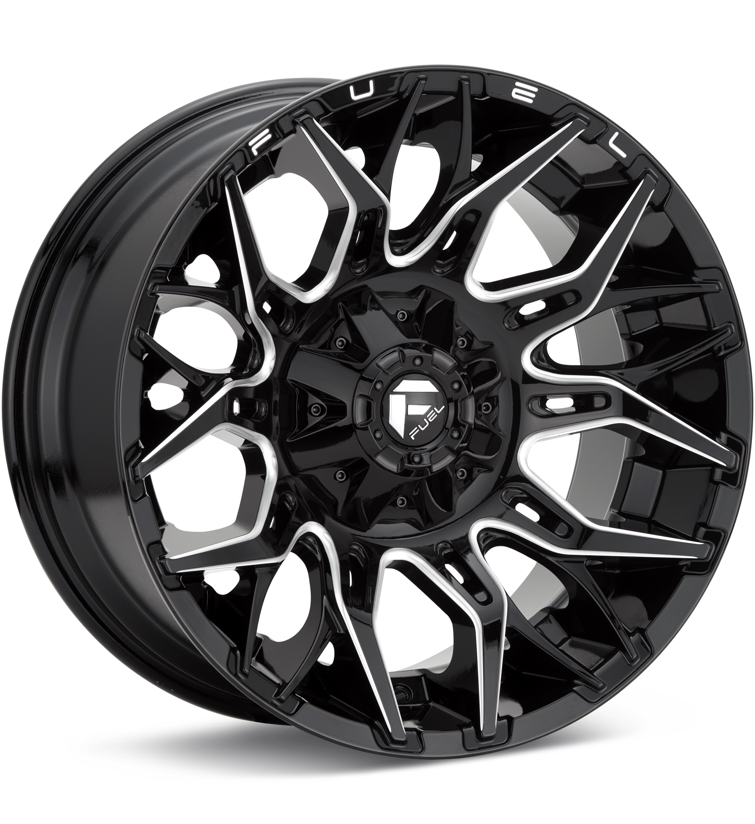 Fuel Off-Road Twitch Gloss Black w/Milled Accent Wheels 20 In 20x10 -18