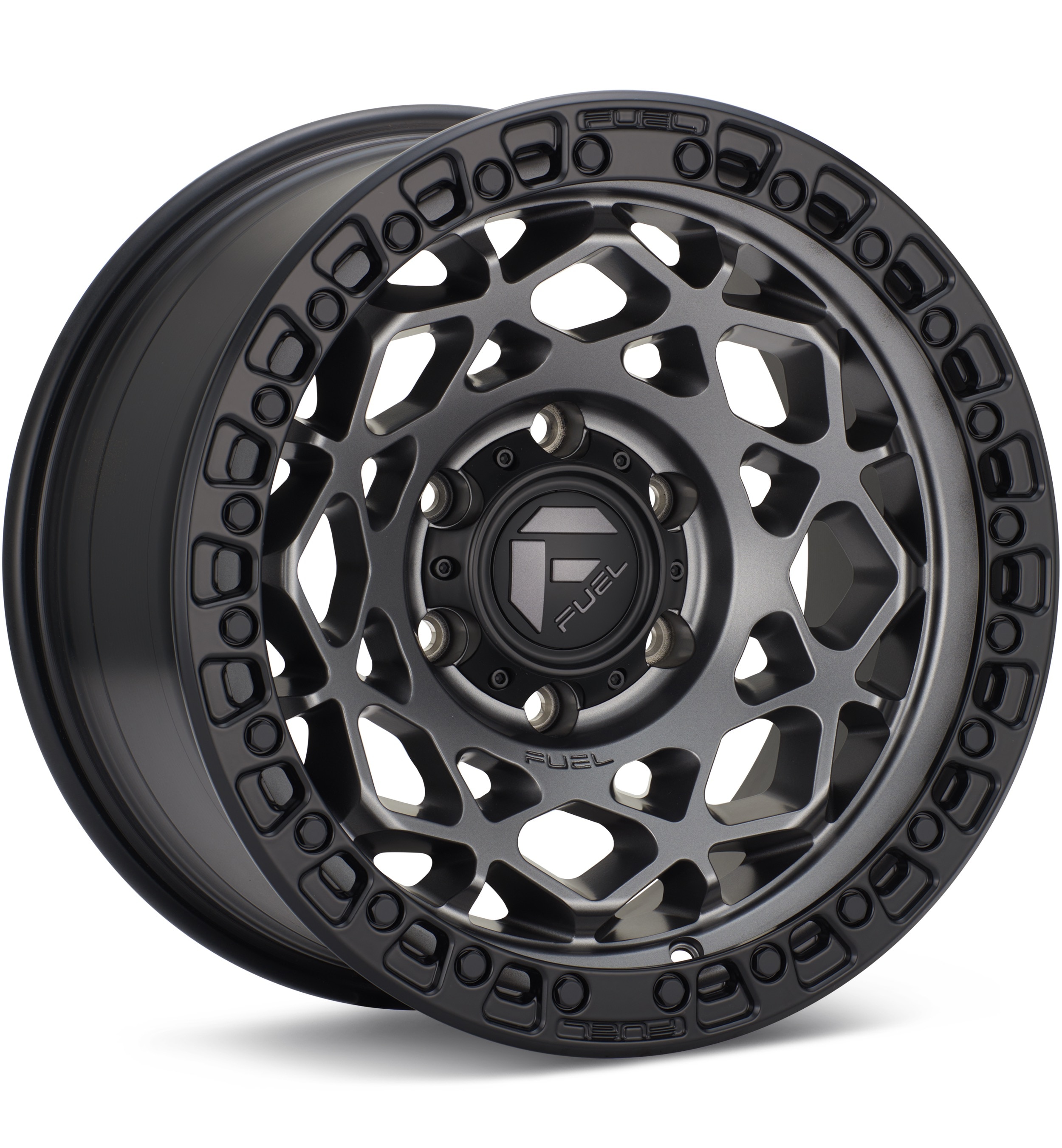 Fuel Off-Road Unit Anthracite w/Black Ring Wheels 17 In 17x9 -12