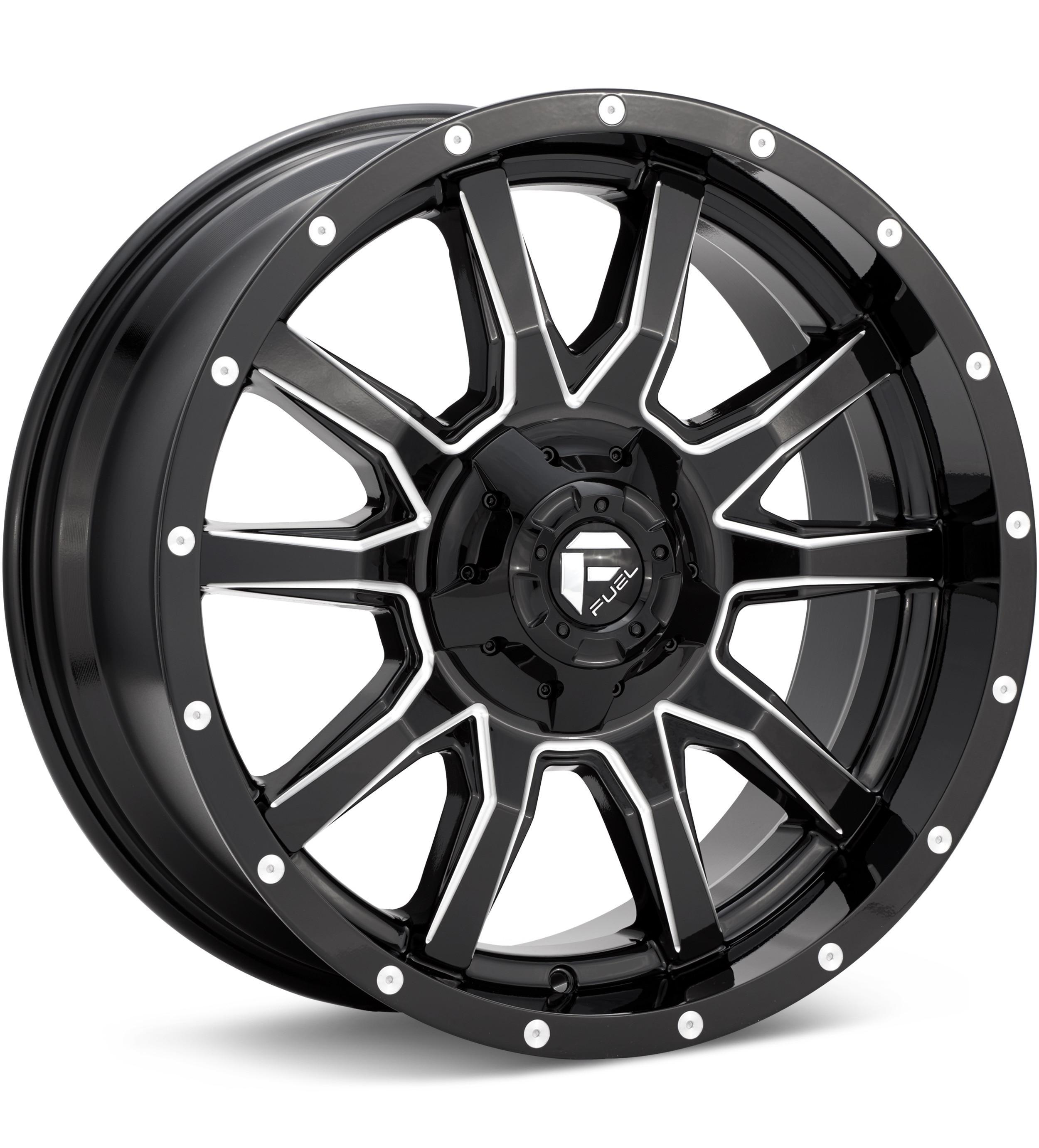 Fuel Off-Road Vandal Gloss Black w/Milled Accent Wheels 20 In 20x10 -19