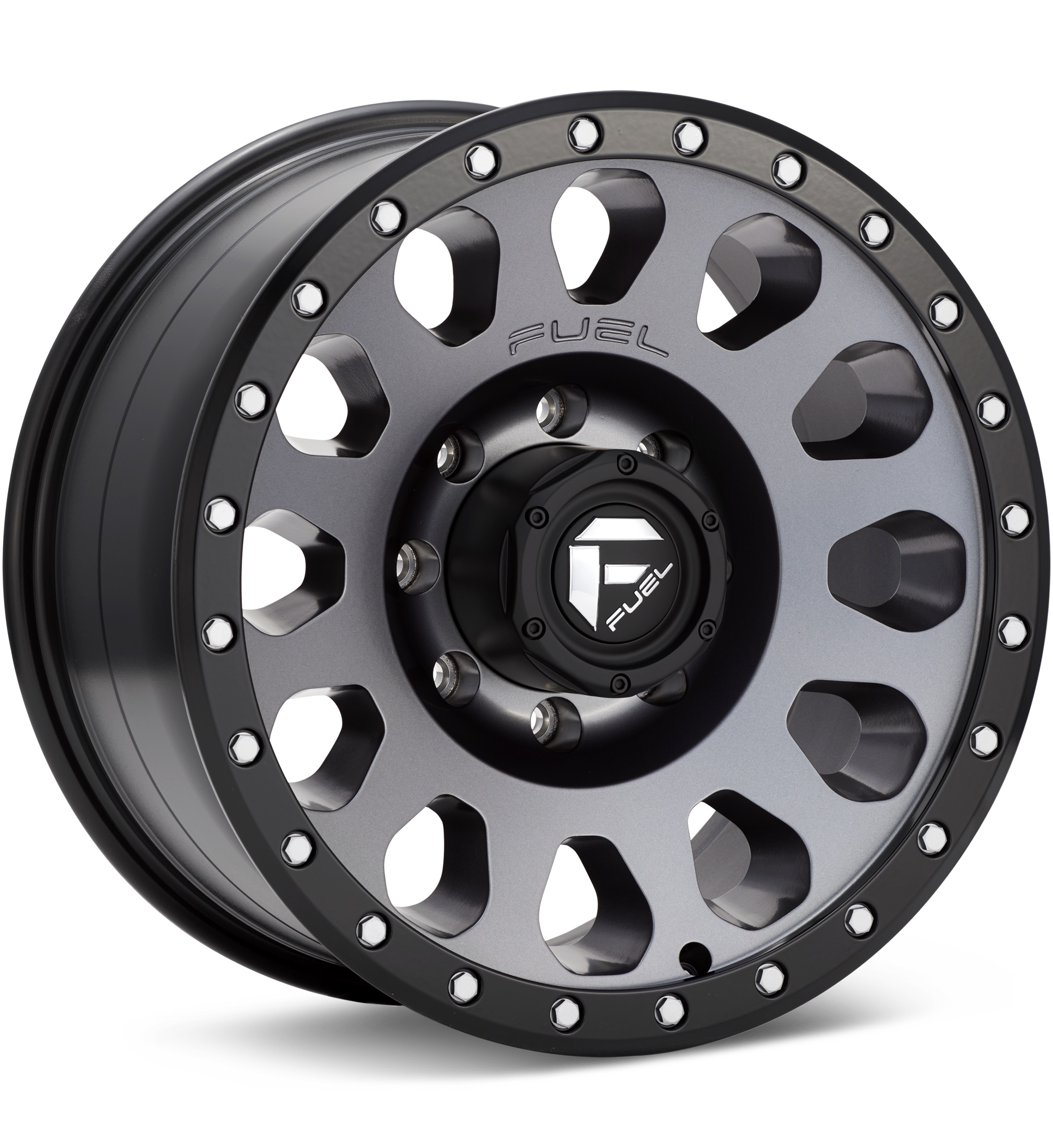 Fuel Off-Road Vector Grey w/Black Ring Wheels 17 In 17x8.5 +7