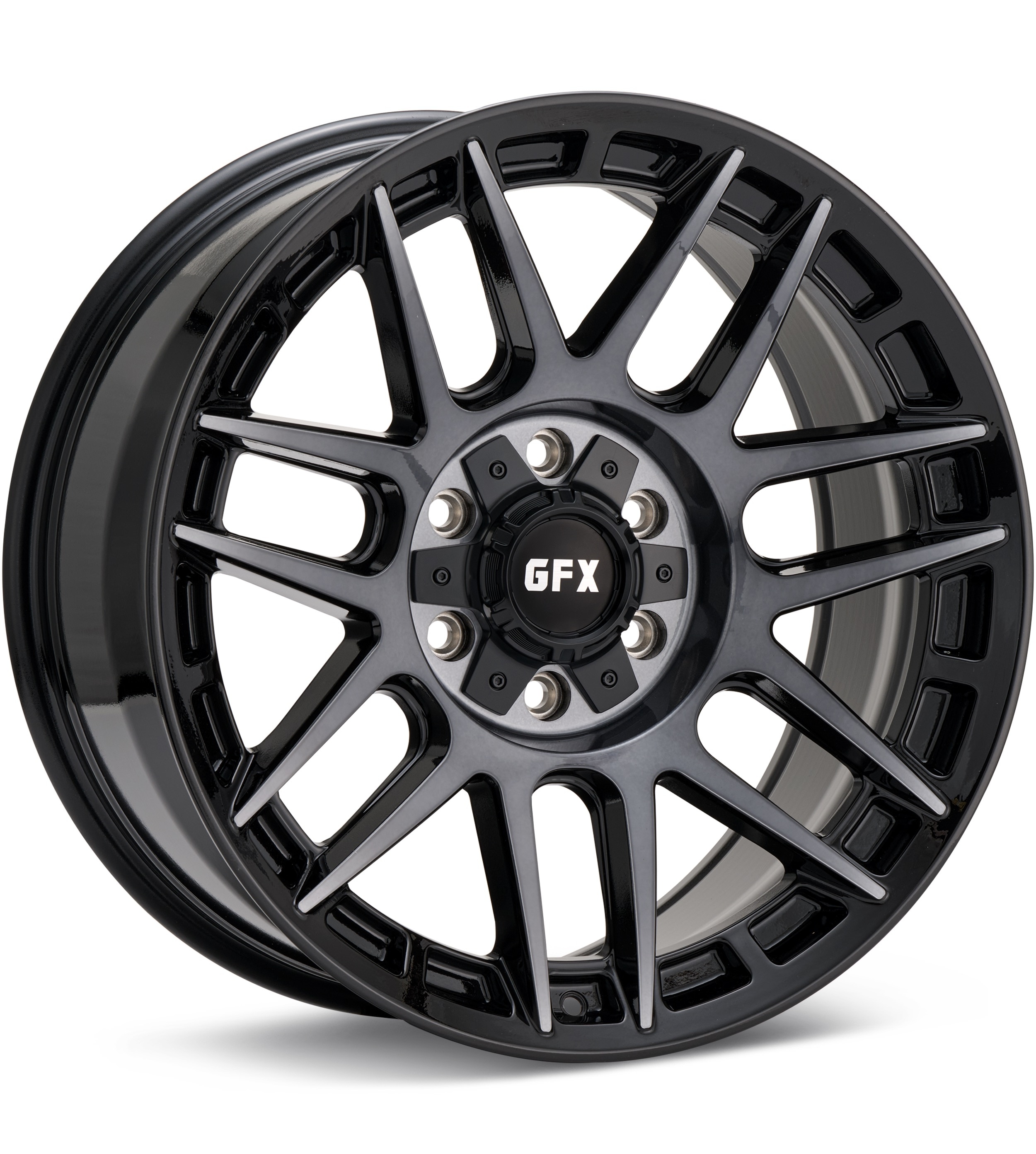 G-FX Wheels TM8 Gloss Black Machine w/DarkTint Wheels 20 In 20x9 +18 TM8290-6009-18GBT