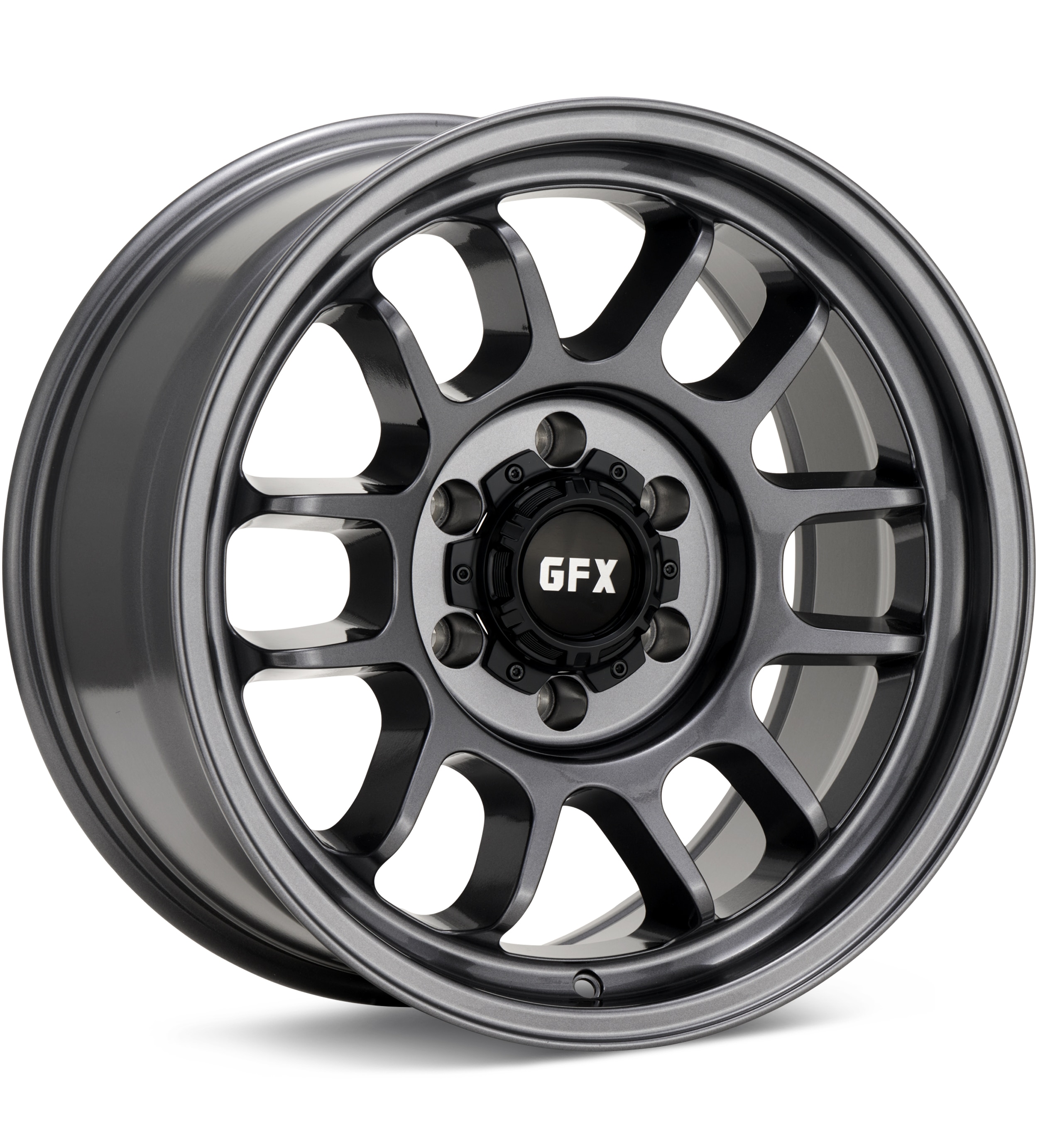 G-FX Wheels TR28 Gloss Gunmetal Wheels 17 In 17x8.5 +18 T28 785-6009-18GM