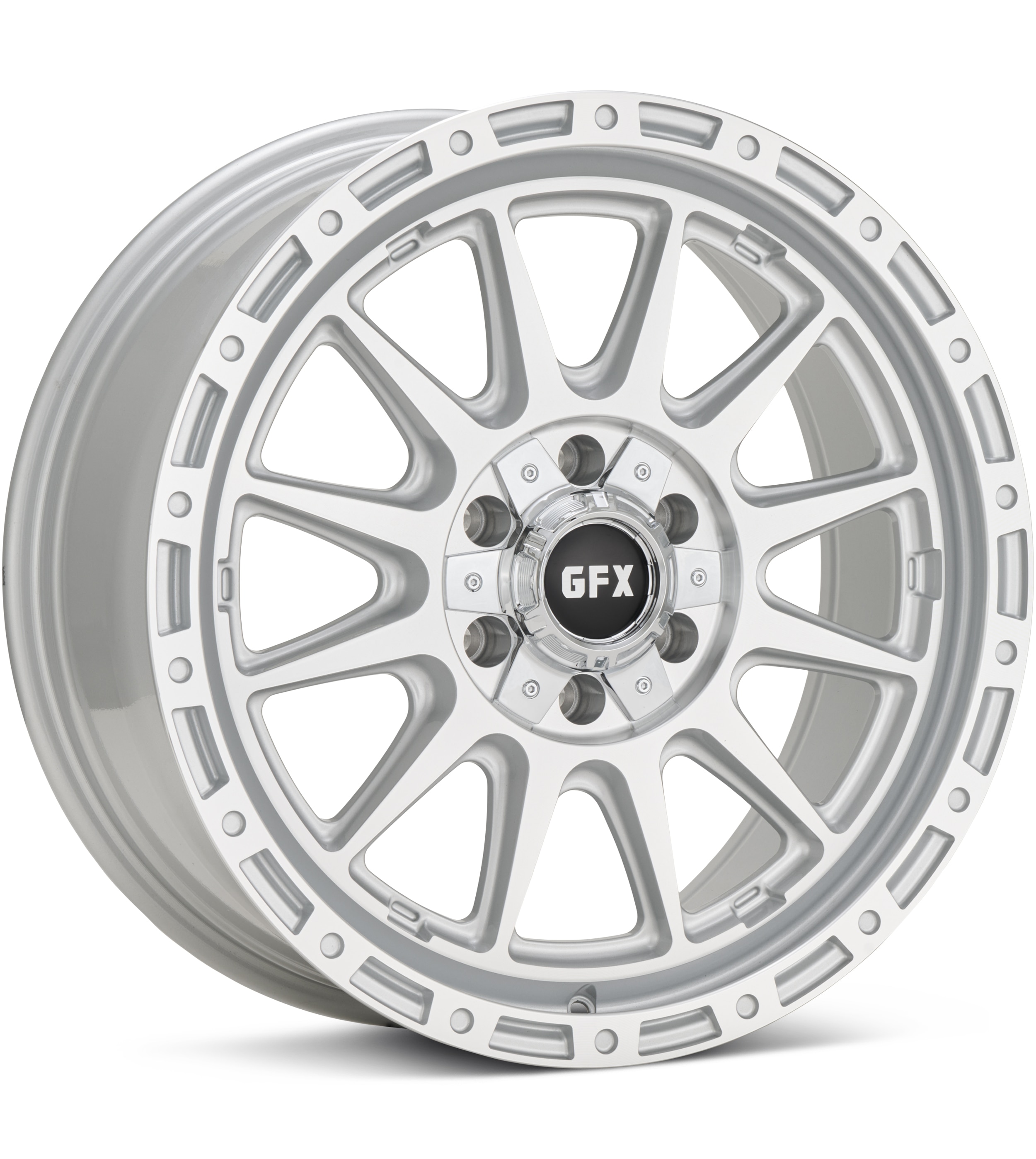 G-FX Wheels TR38 Silver Machined w/Clearcoat Wheels 18 In 18x8.5 +35 T38885-6009-35SMF