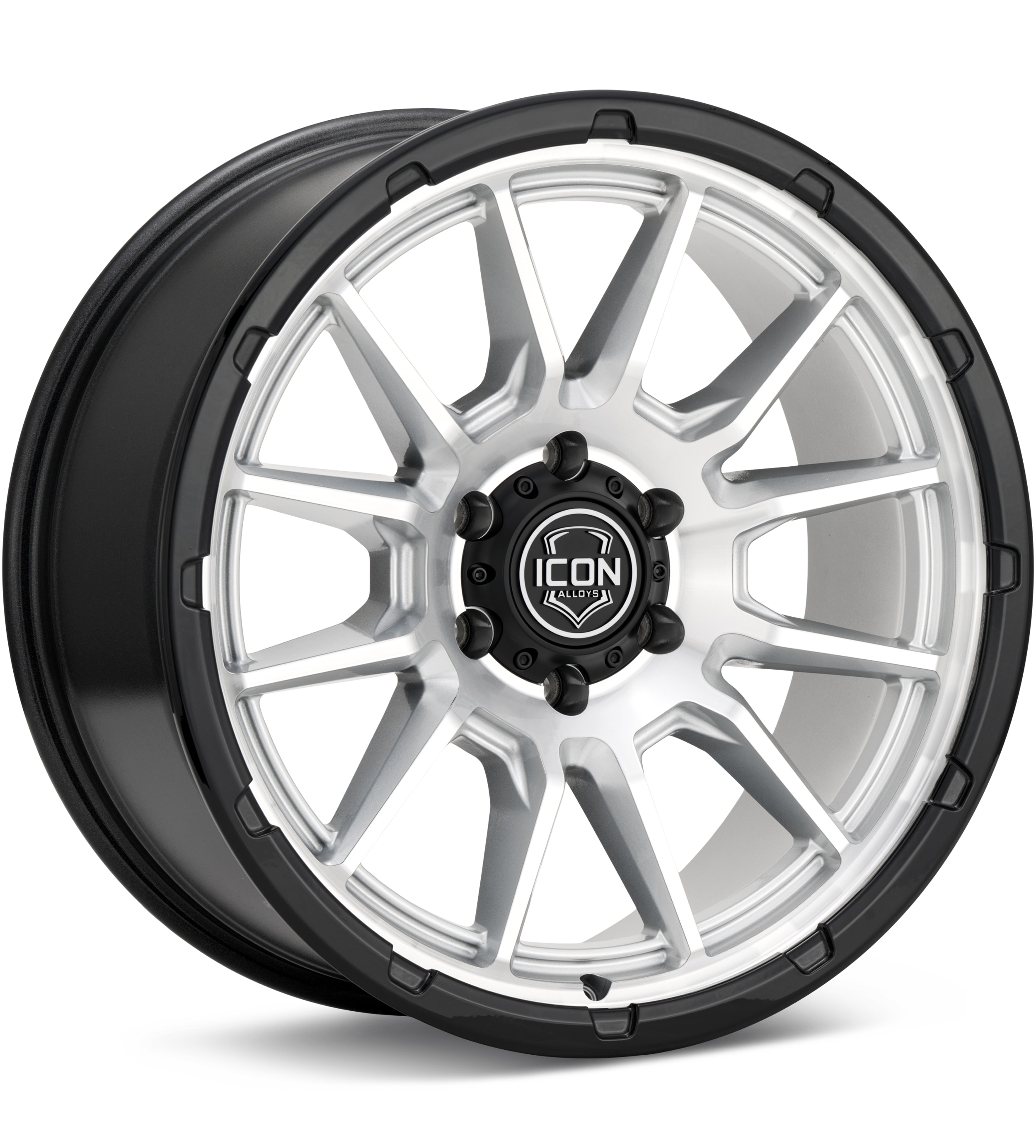ICON Alloys, ICON Alloys Cajon Machined w/Gloss Black Lip Wheels 20 In 20x9 +16 8320909056SMGB