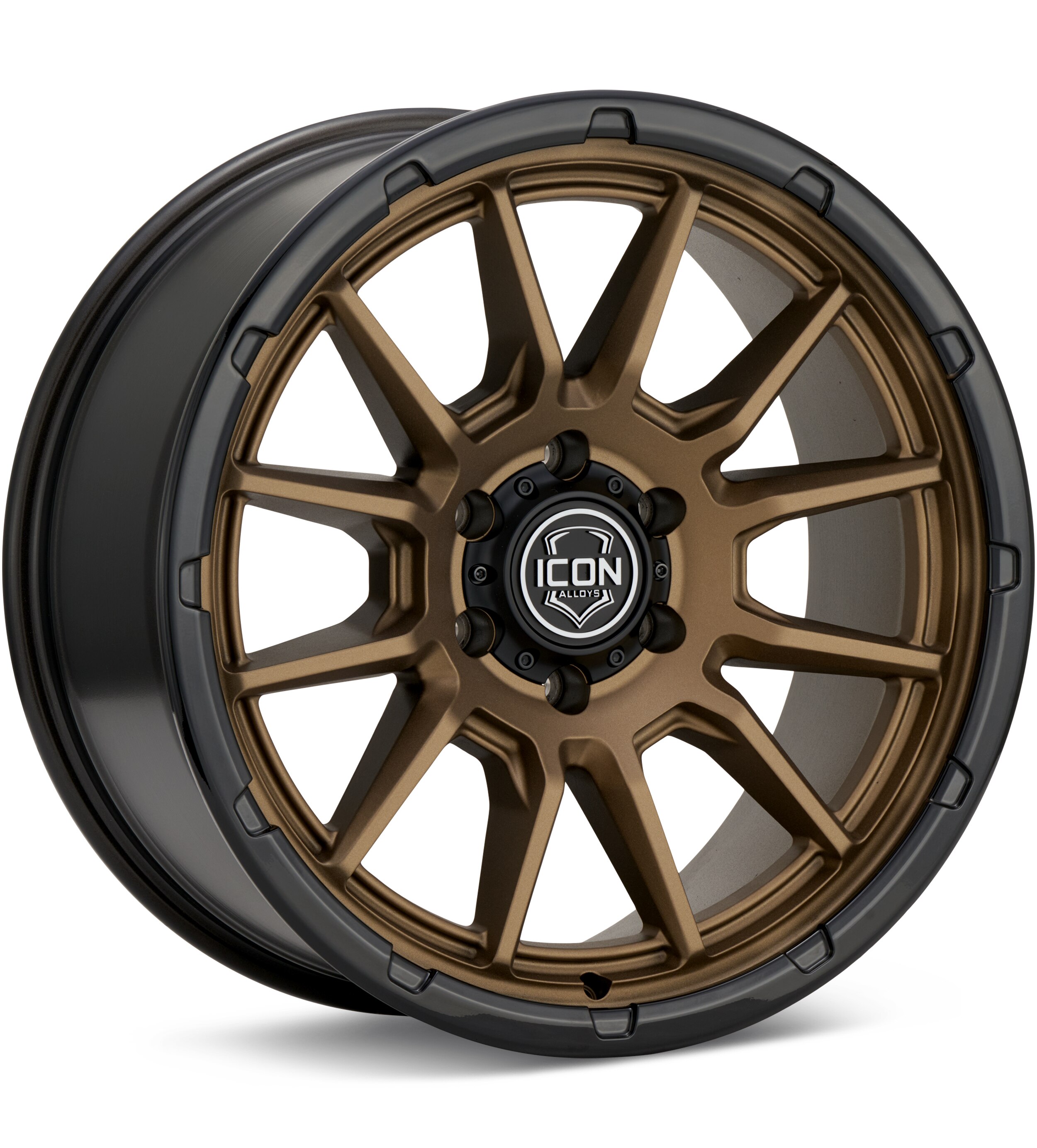 ICON Alloys, ICON Alloys Cajon Satin Bronze w/Gloss Black Lip Wheels 20 In 20x9 +16 8320909056SBGB