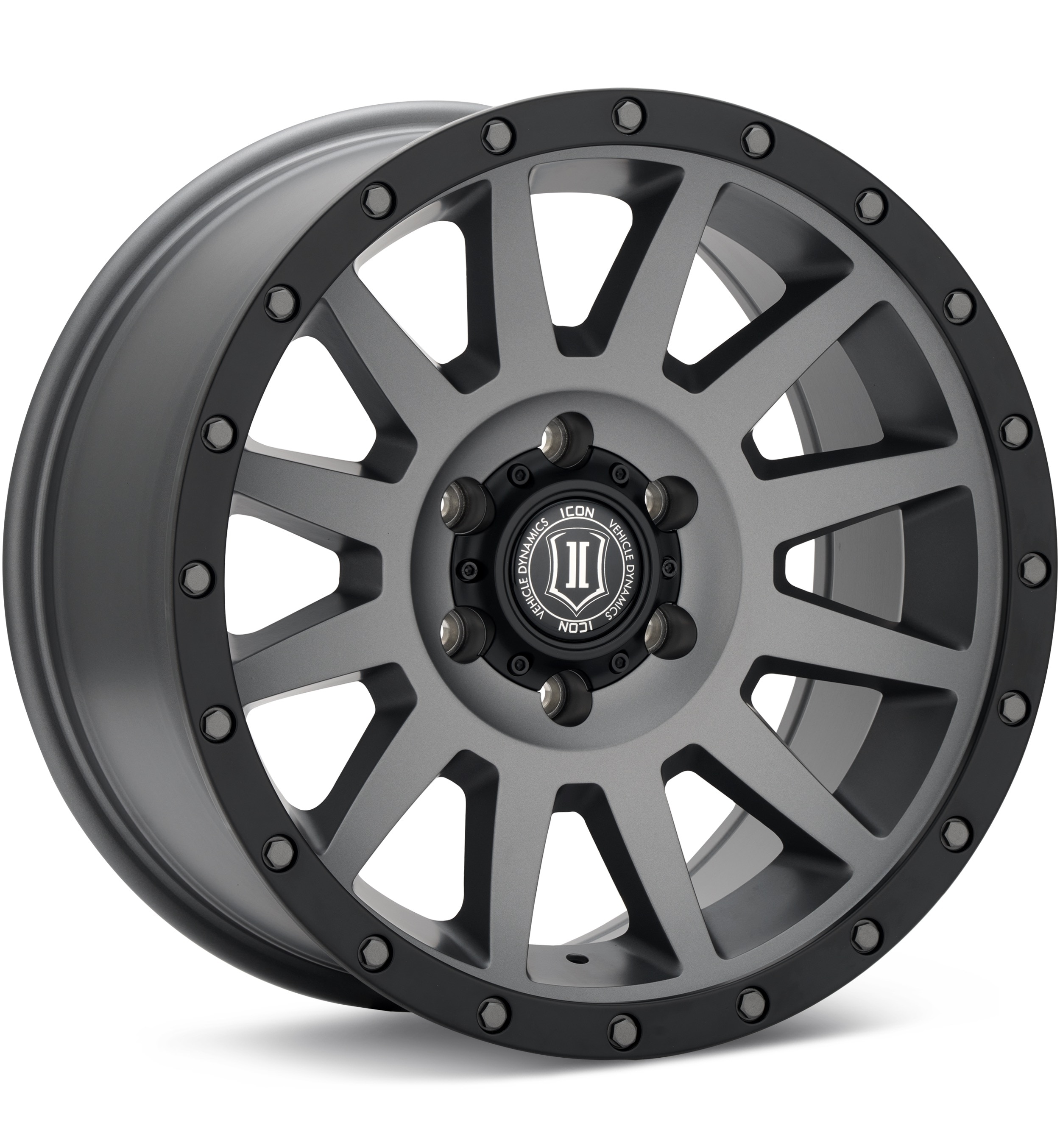 ICON Alloys Compression Titanium w/Black Lip Wheels 18 In 18x9 00