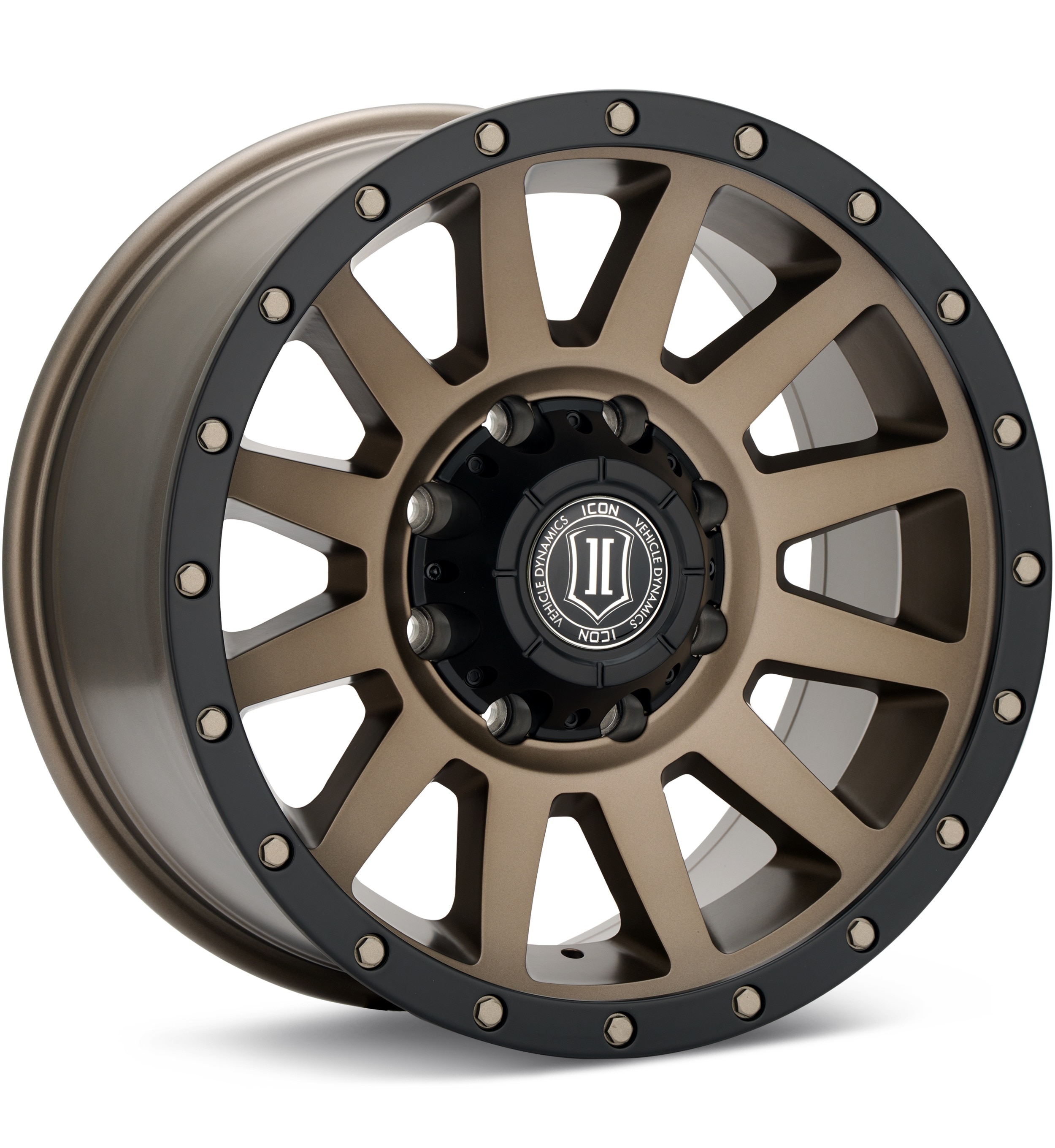 ICON Alloys Compression HD Bronze w/Black Lip Wheels 18 In 18x9 +12
