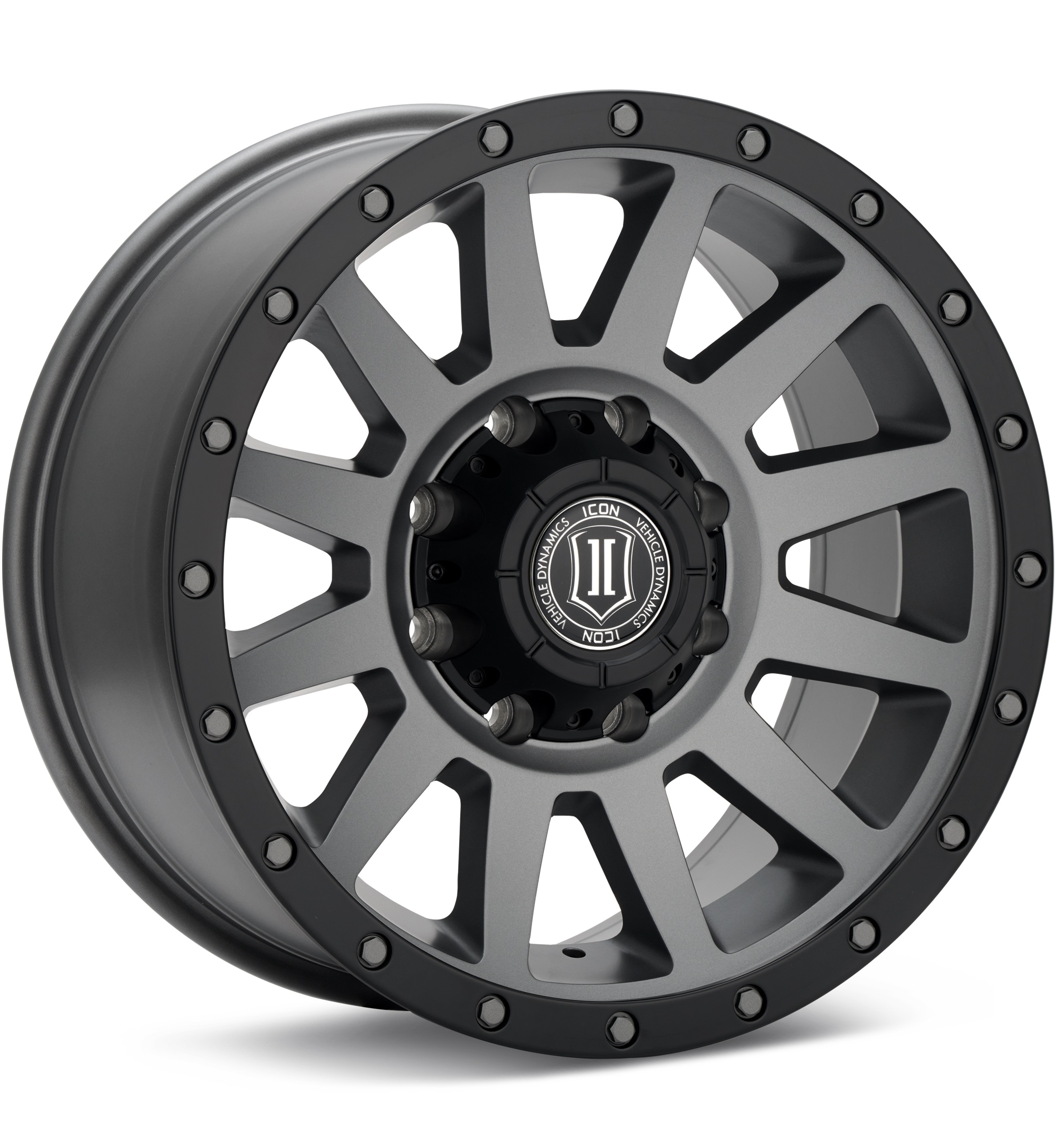 ICON Alloys Compression HD Titanium w/Black Lip Wheels 18 In 18x9 +12 2018908955TT