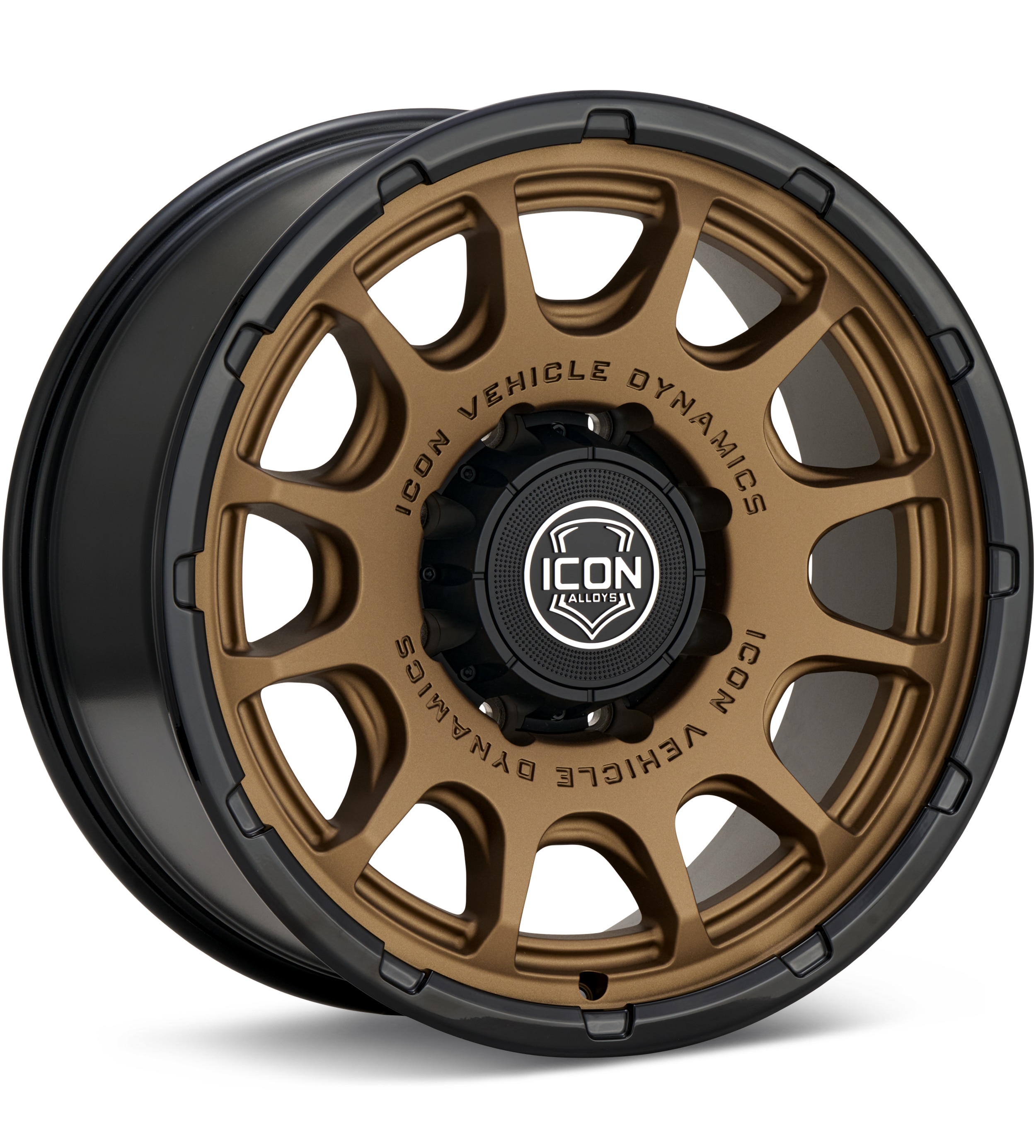 ICON Alloys, ICON Alloys Rancho 8-Lug Satin Bronze w/Gloss Black Lip Wheels 20 In 20x9 +12 8420908955SBGB
