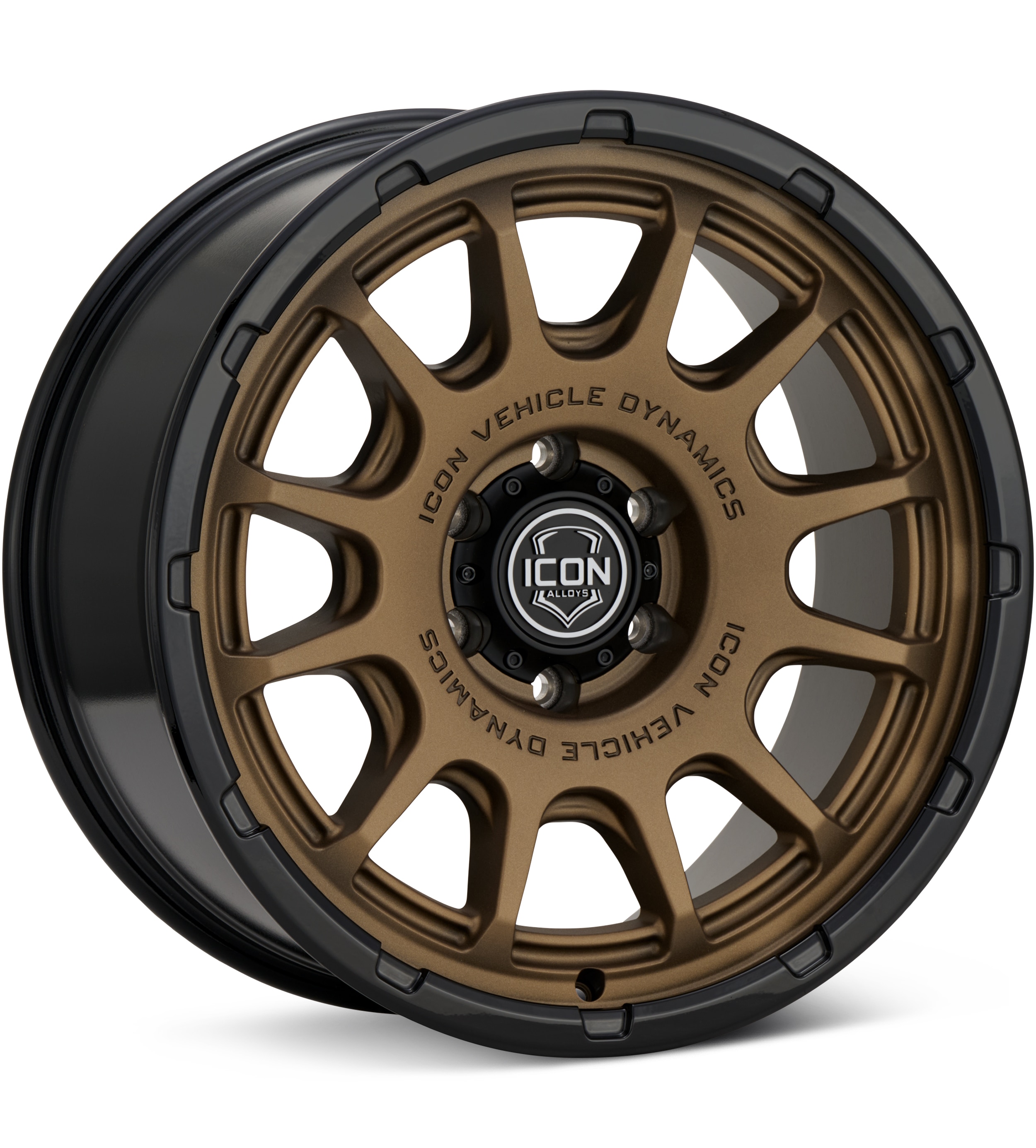 ICON Alloys, ICON Alloys Rancho Satin Bronze w/Gloss Black Lip Wheels 20 In 20x9 +16 8420909056SBGB