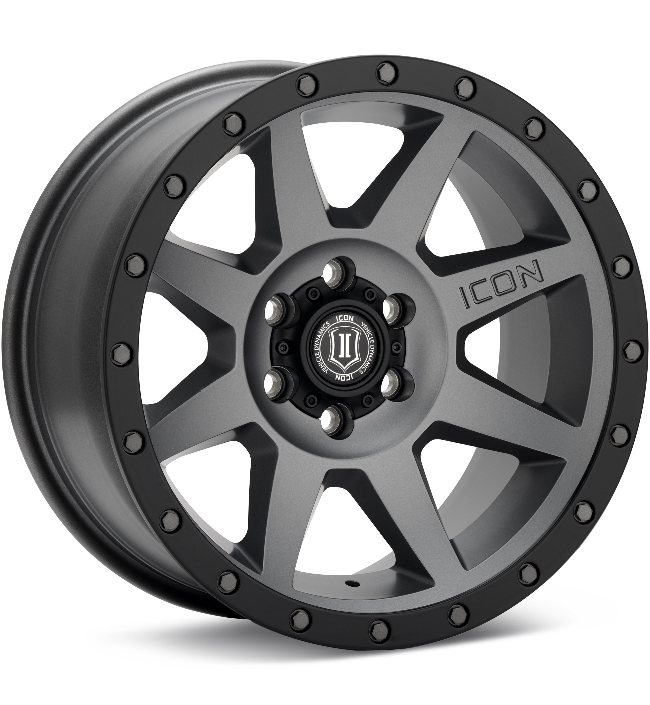 ICON Alloys Rebound Titanium w/Black Lip Wheels 17 In 17x8.5 +25