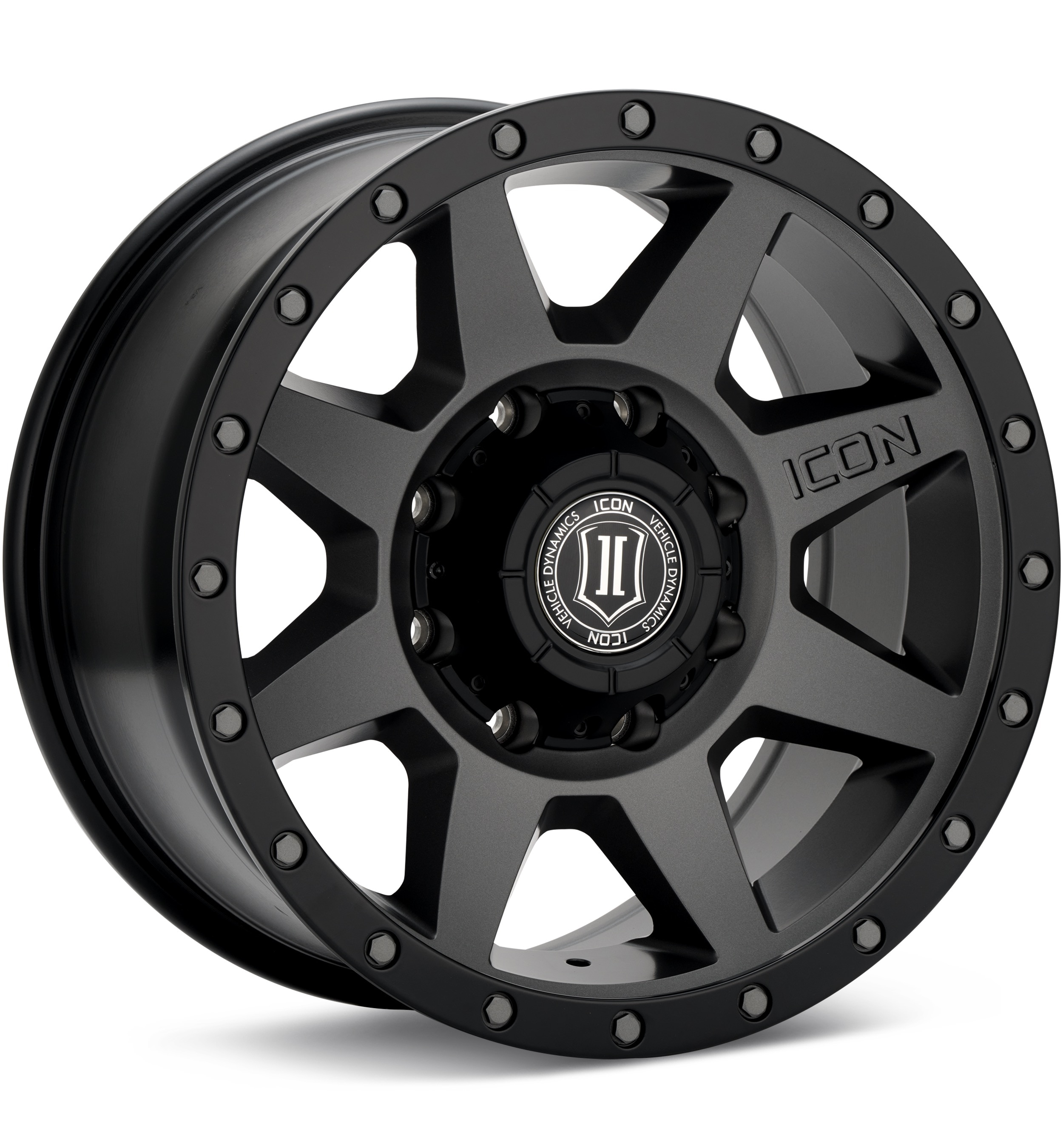 ICON Alloys Rebound HD Titanium w/Black Lip Wheels 18 In 18x9 +12 1818908955TT